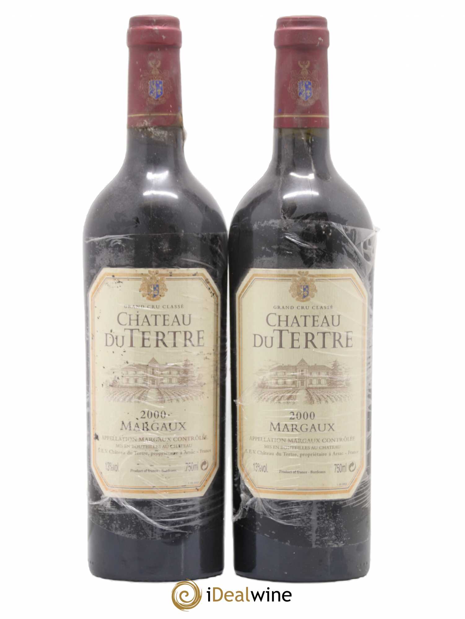 Château du Tertre 5ème Grand Cru Classé 2000 - Lot de 2 bouteilles - 0