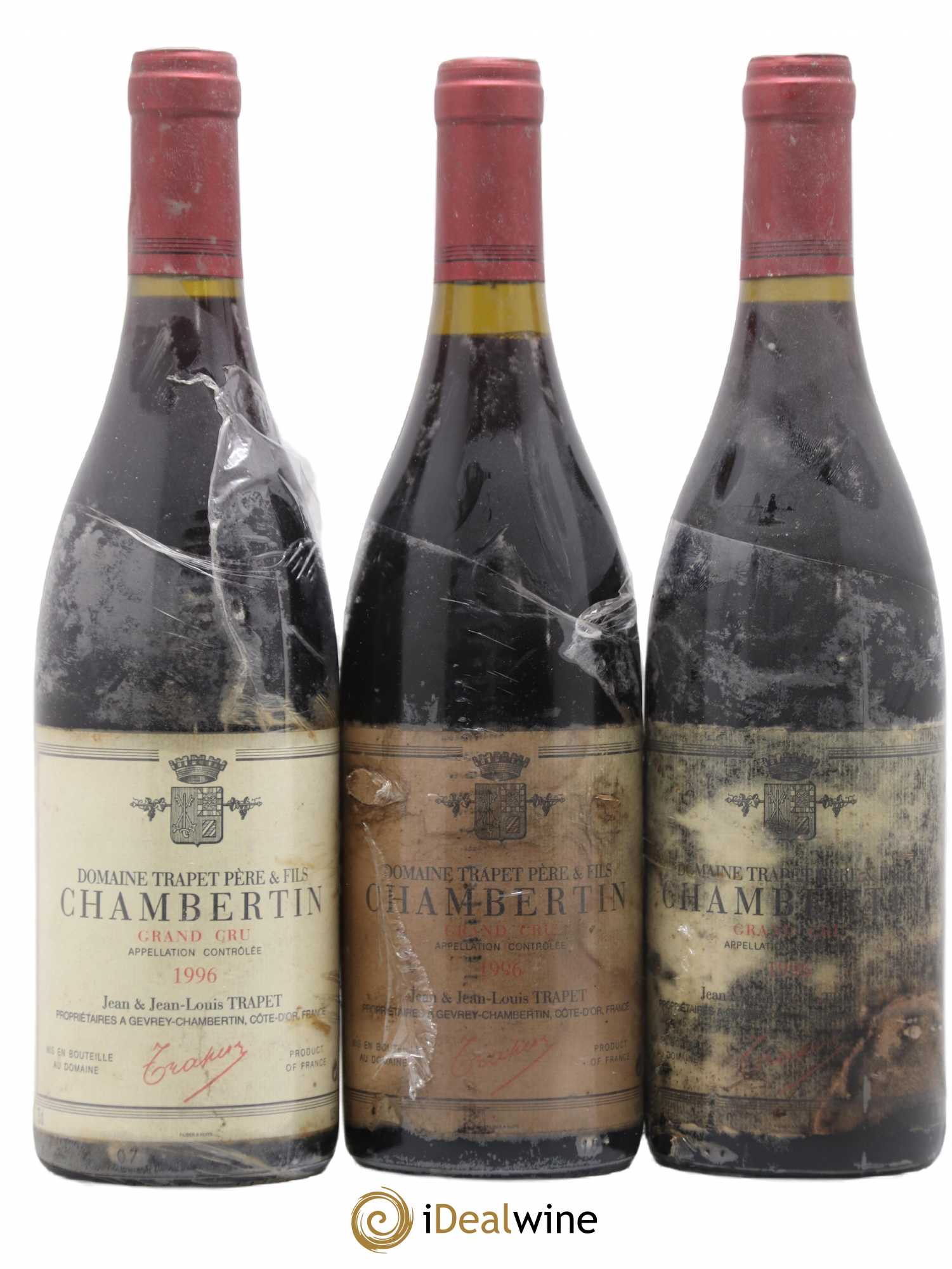 Chambertin Grand Cru Domaine Trapet 1996 - Lot de 3 bouteilles - 0