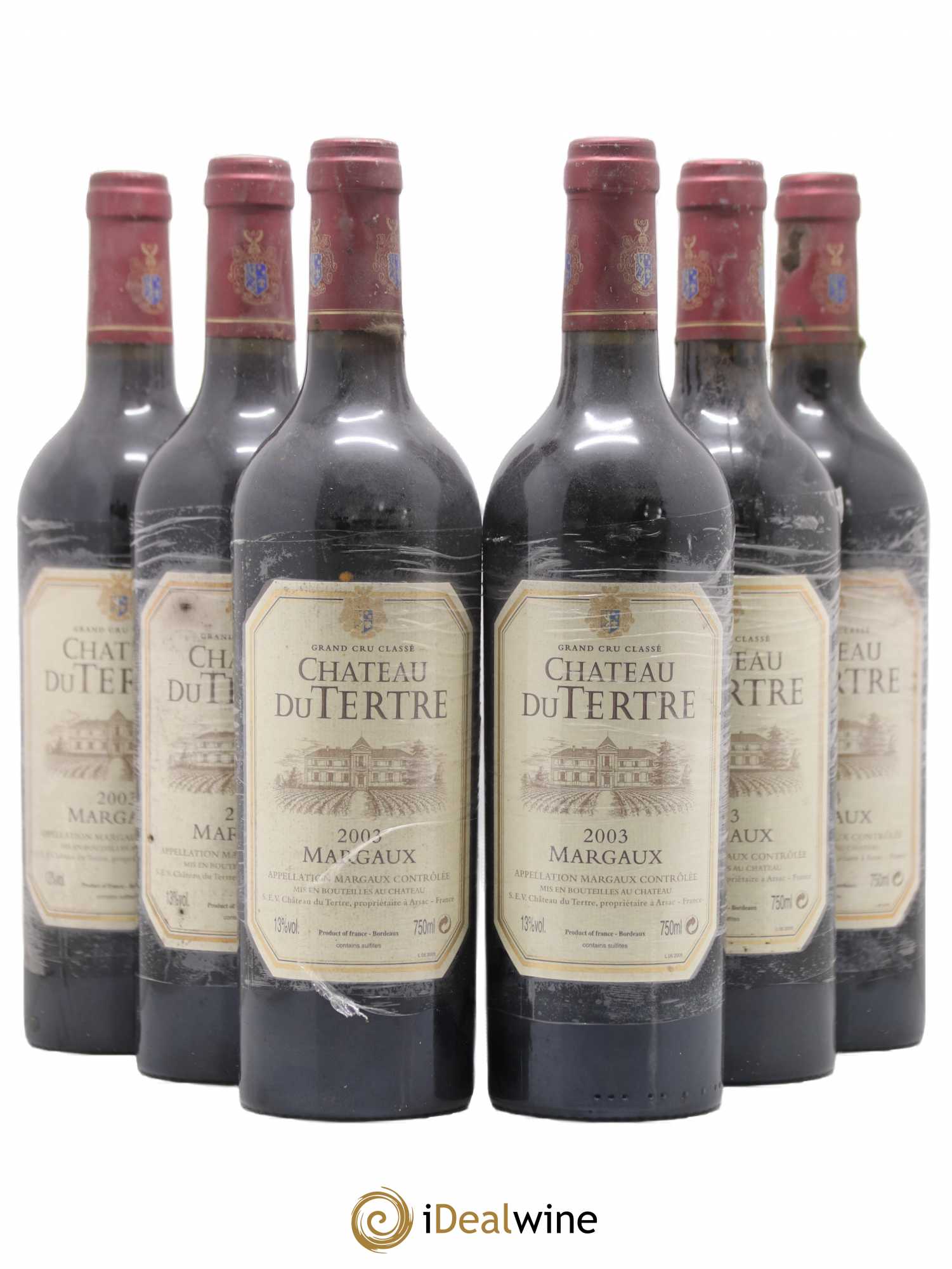 Château du Tertre 5ème Grand Cru Classé 2003 - Lot de 6 bouteilles - 0