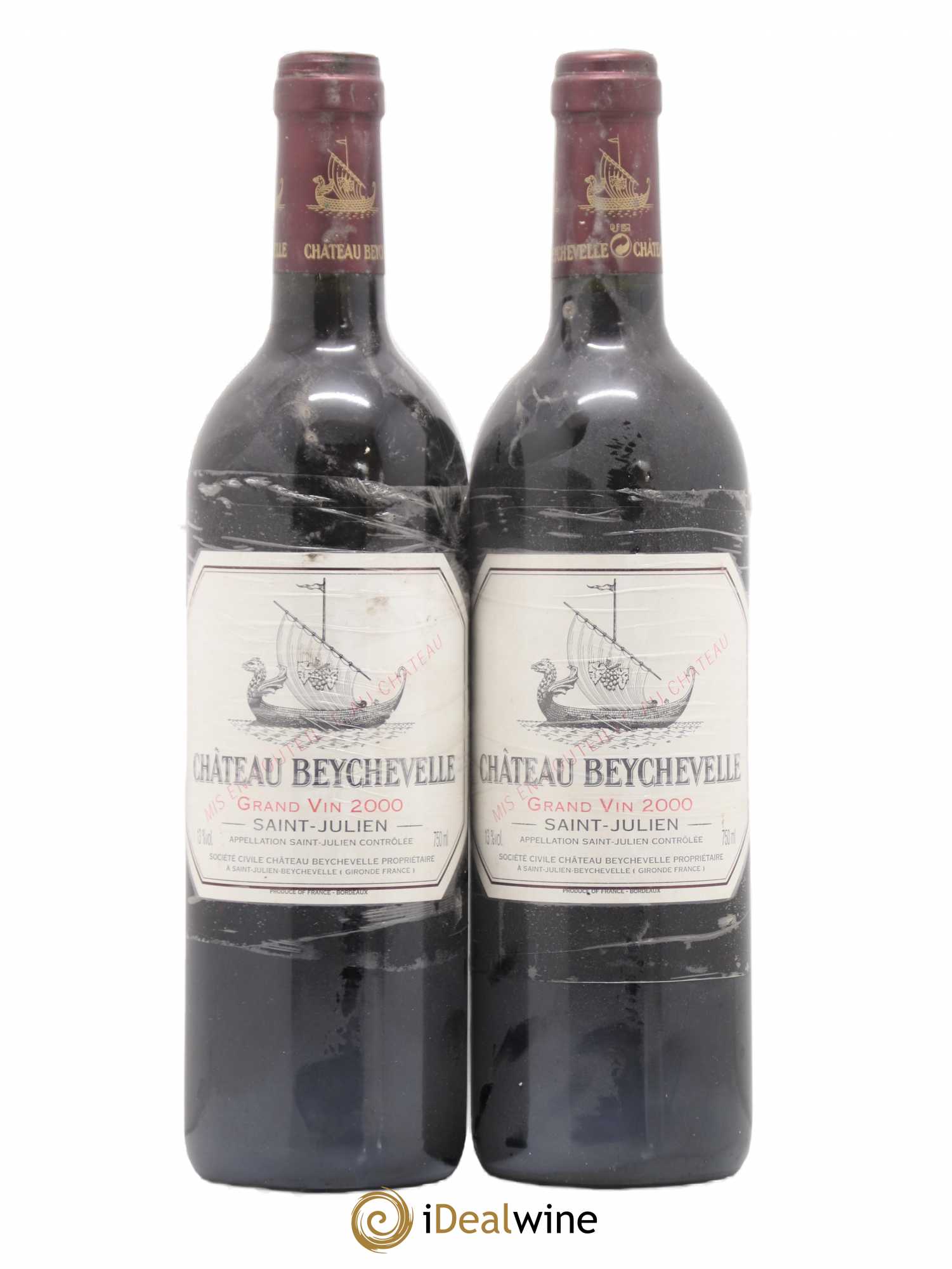 Château Beychevelle 4ème Grand Cru Classé 2000 - Lot de 2 bouteilles - 0