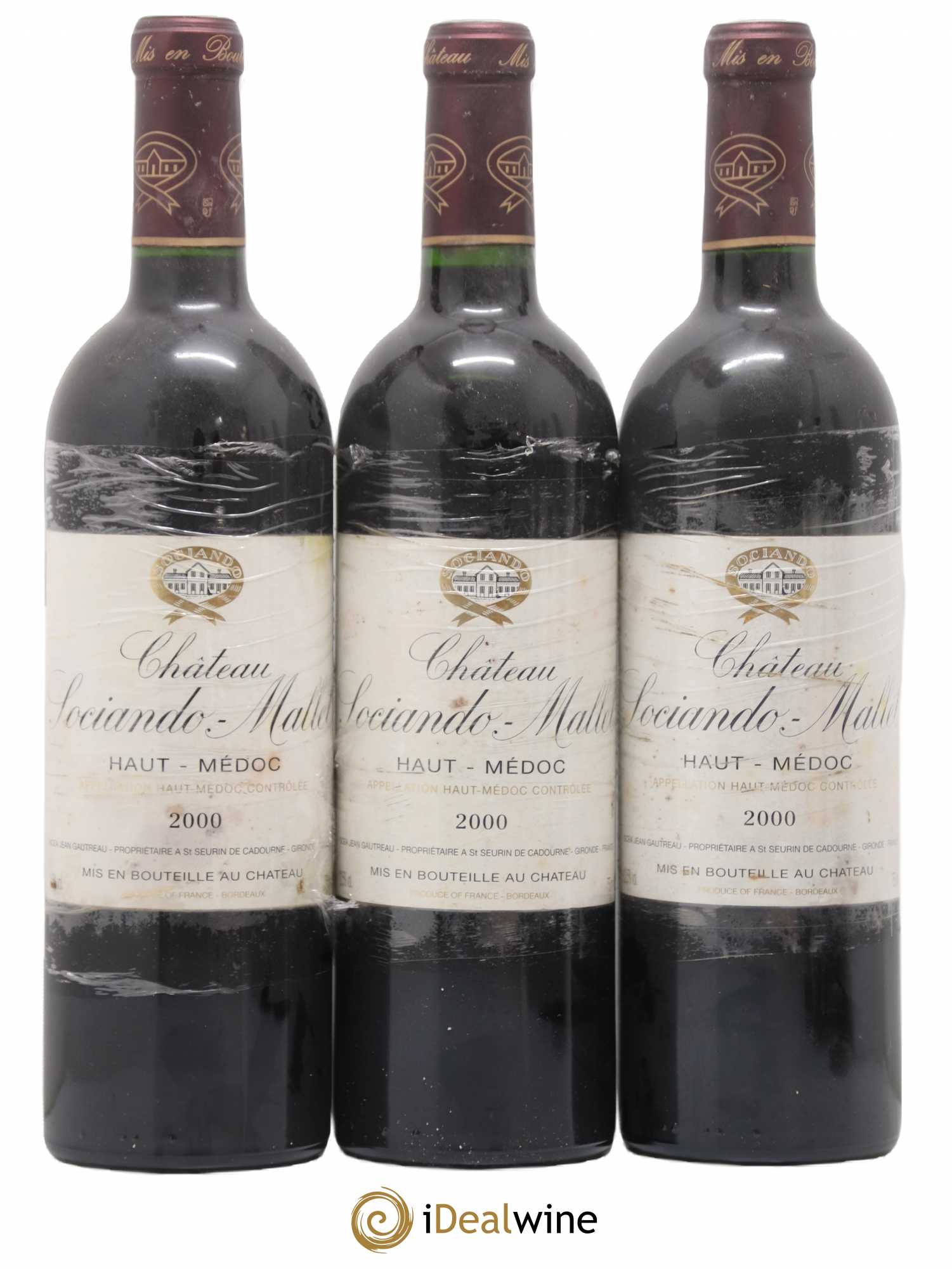 Château Sociando Mallet 2000 - Lot de 6 bouteilles - 1