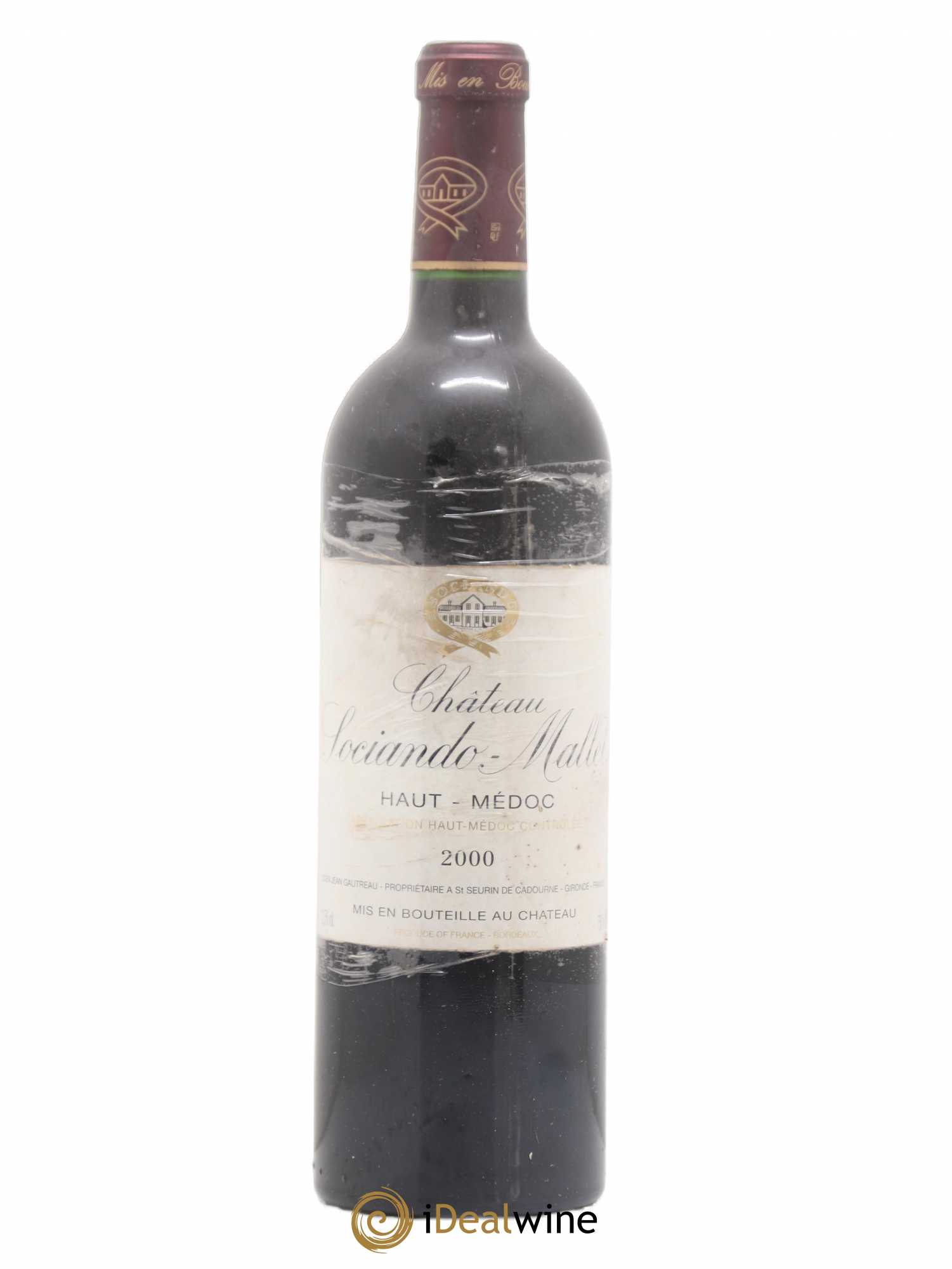 Château Sociando Mallet 2000 - Lot de 1 bouteille - 0