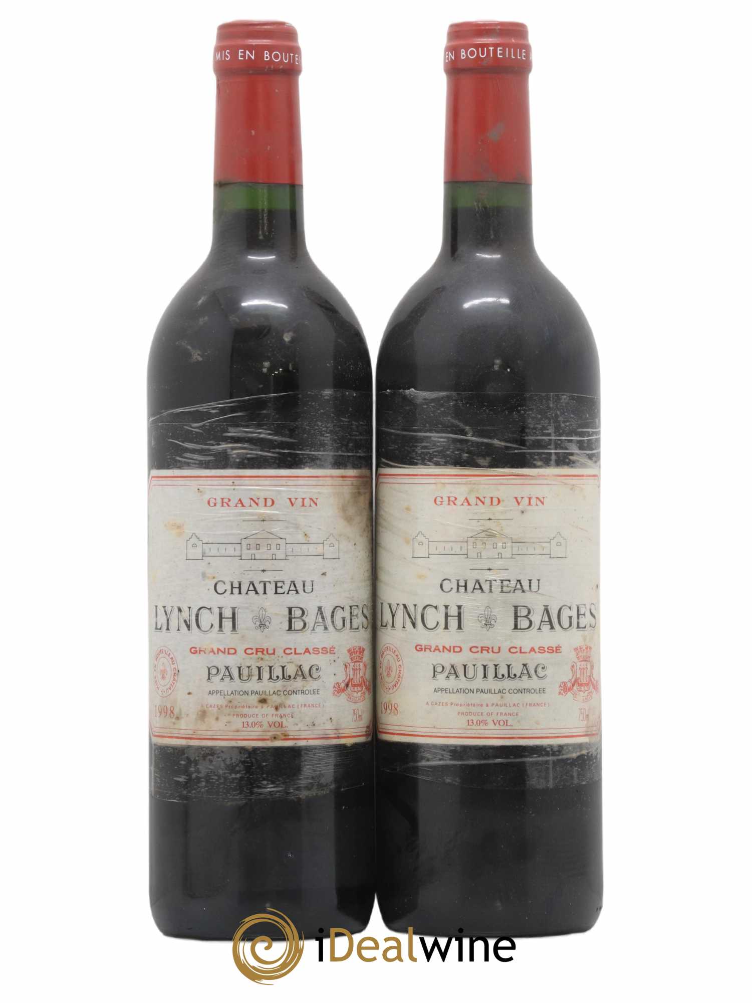 Château Lynch Bages 5ème Grand Cru Classé 1998 - Lot de 2 bouteilles - 0
