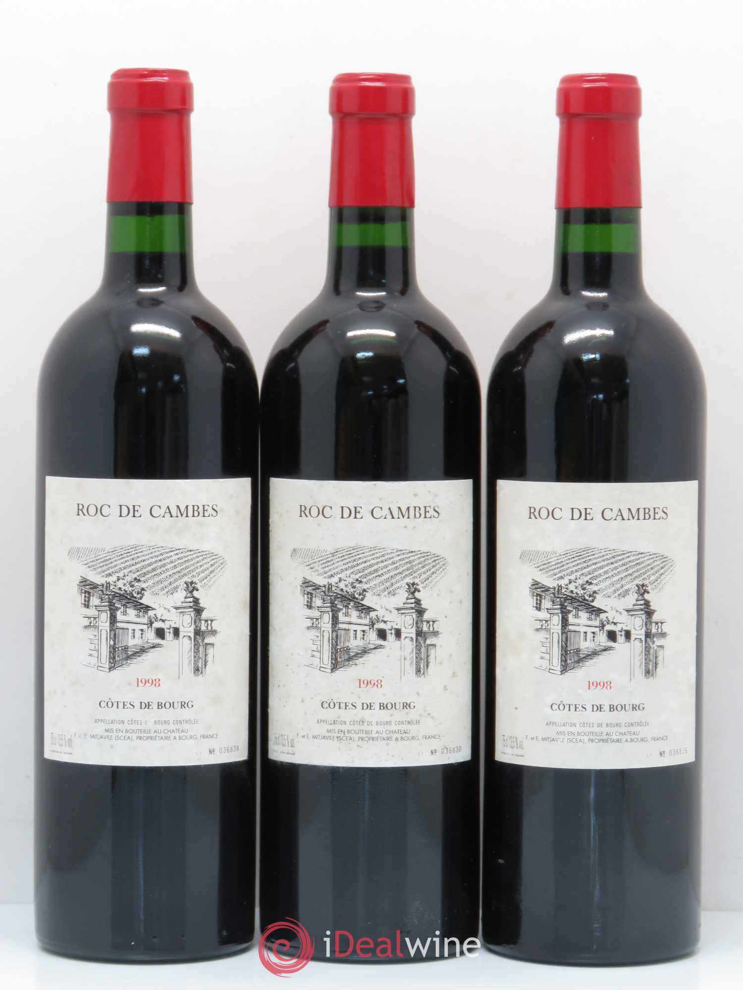 Roc de Cambes 1998 - Lot of 3 bottles - 0