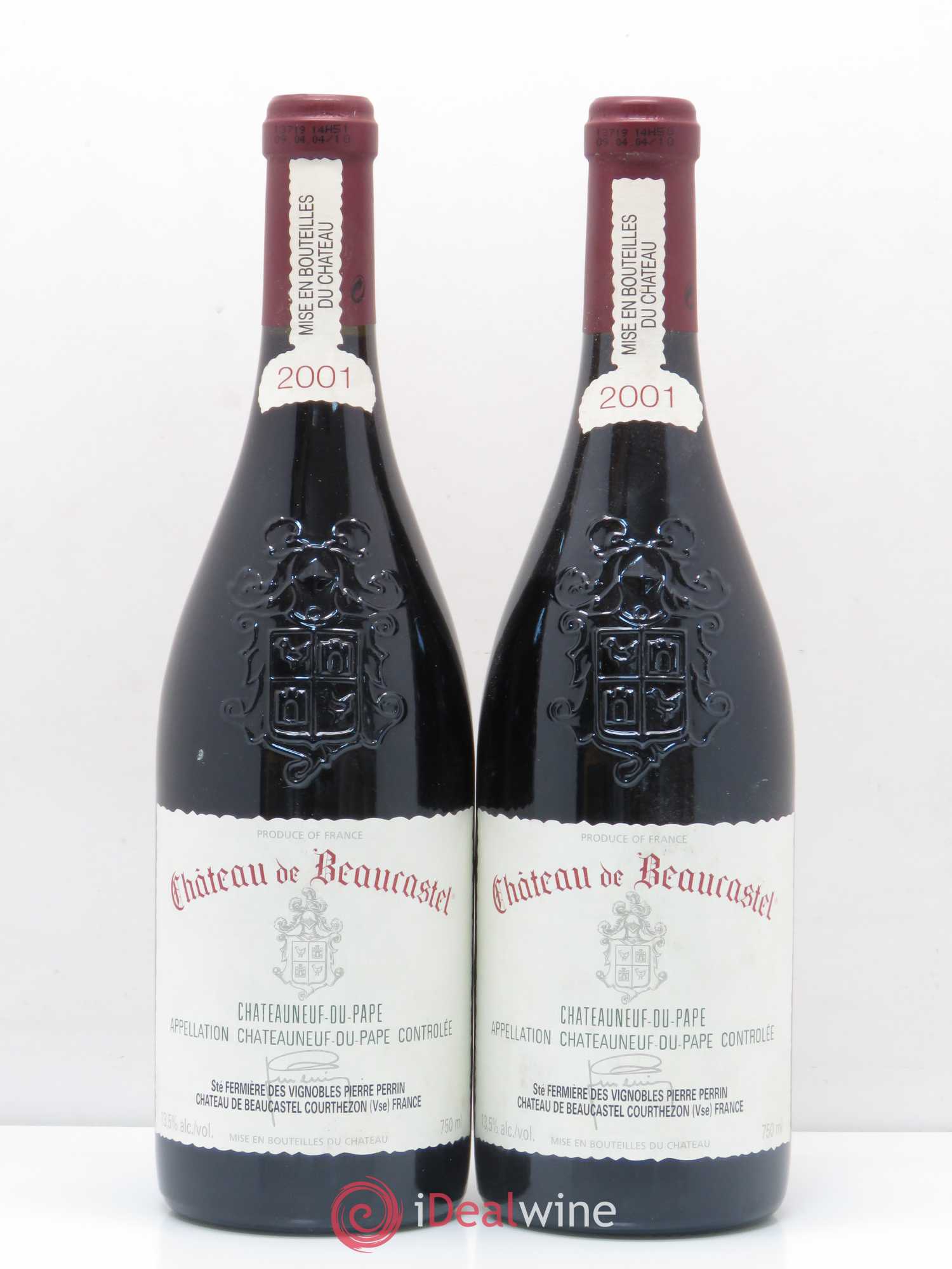 Châteauneuf-du-Pape Château de Beaucastel Pierre Perrin 2001 - Posten von 2 Flaschen - 0