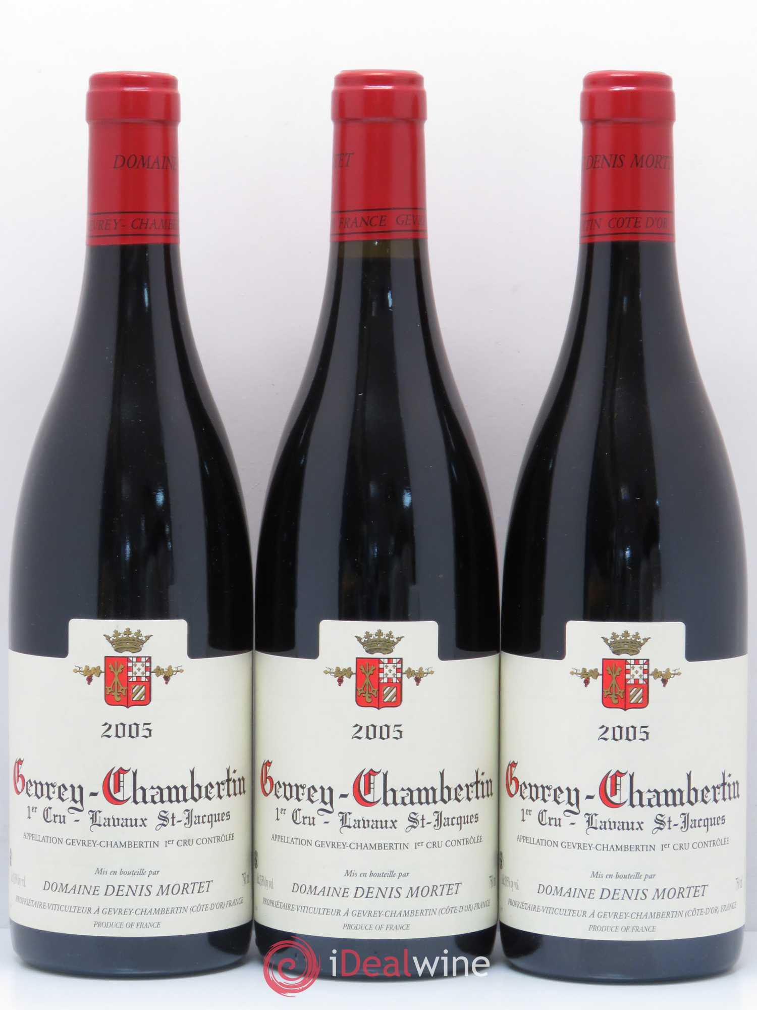 Gevrey-Chambertin 1er Cru Lavaux Saint Jacques Denis Mortet (Domaine) 2005 - Lot de 3 bouteilles - 0