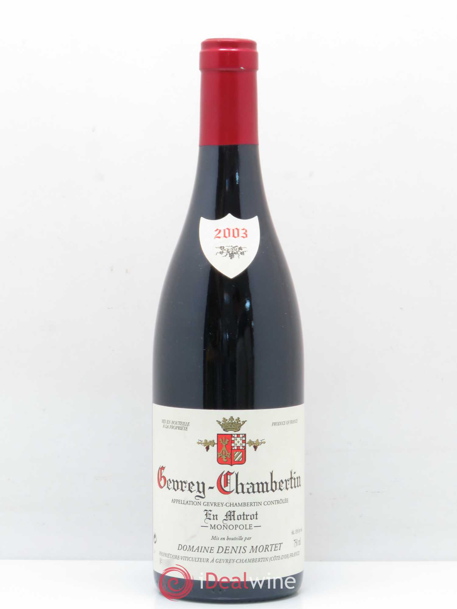 Gevrey-Chambertin En Motrot Denis Mortet (Domaine) 2003 - Lot de 1 bouteille - 0