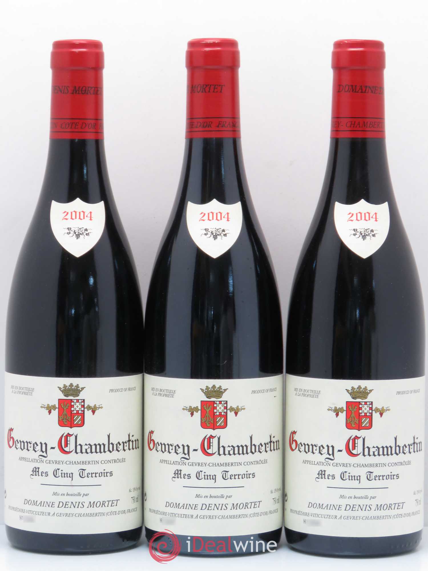 Gevrey-Chambertin Mes Cinq Terroirs Denis Mortet (Domaine) 2004 - Lot de 3 bouteilles - 0