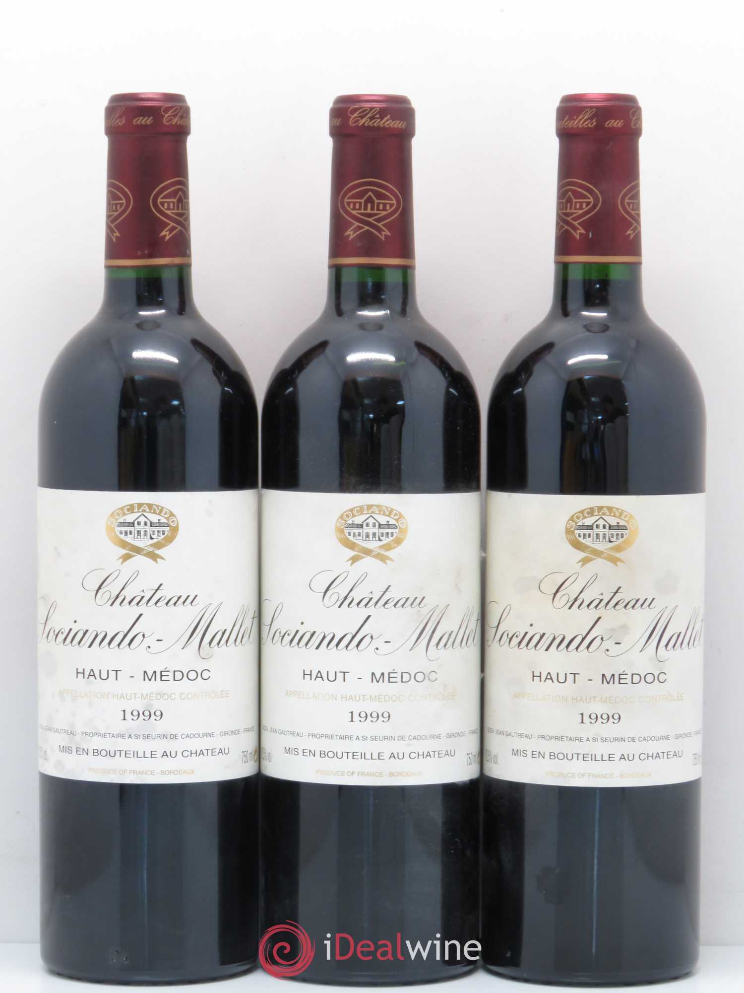 Château Sociando Mallet 1999 - Lot de 6 bouteilles - 1