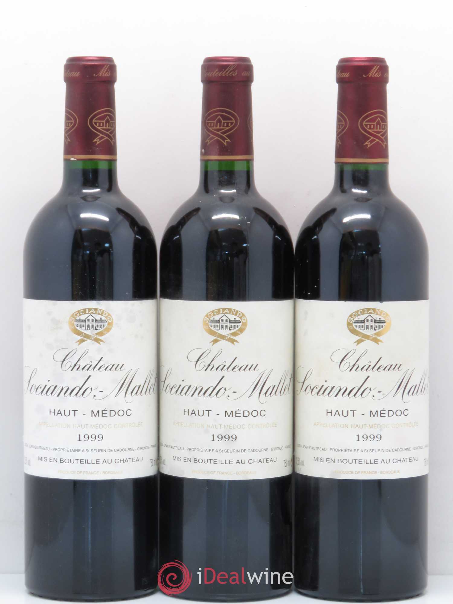 Château Sociando Mallet 1999 - Lot de 6 bouteilles - 2