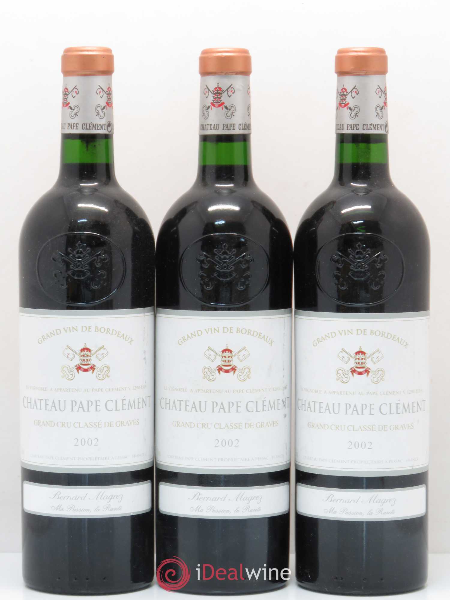 Château Pape Clément Cru Classé de Graves 2002 - Lot de 3 bouteilles - 0