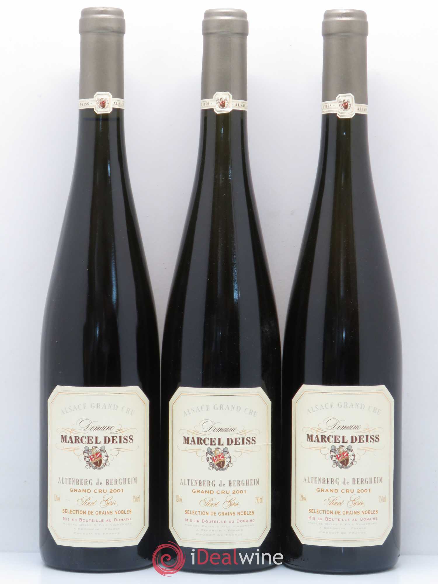 Alsace Grand Cru Altenberg de Bergheim Marcel Deiss (Domaine) Pinot Gris Sélection de grains nobles 2001 - Lotto di 3 bottiglie - 0
