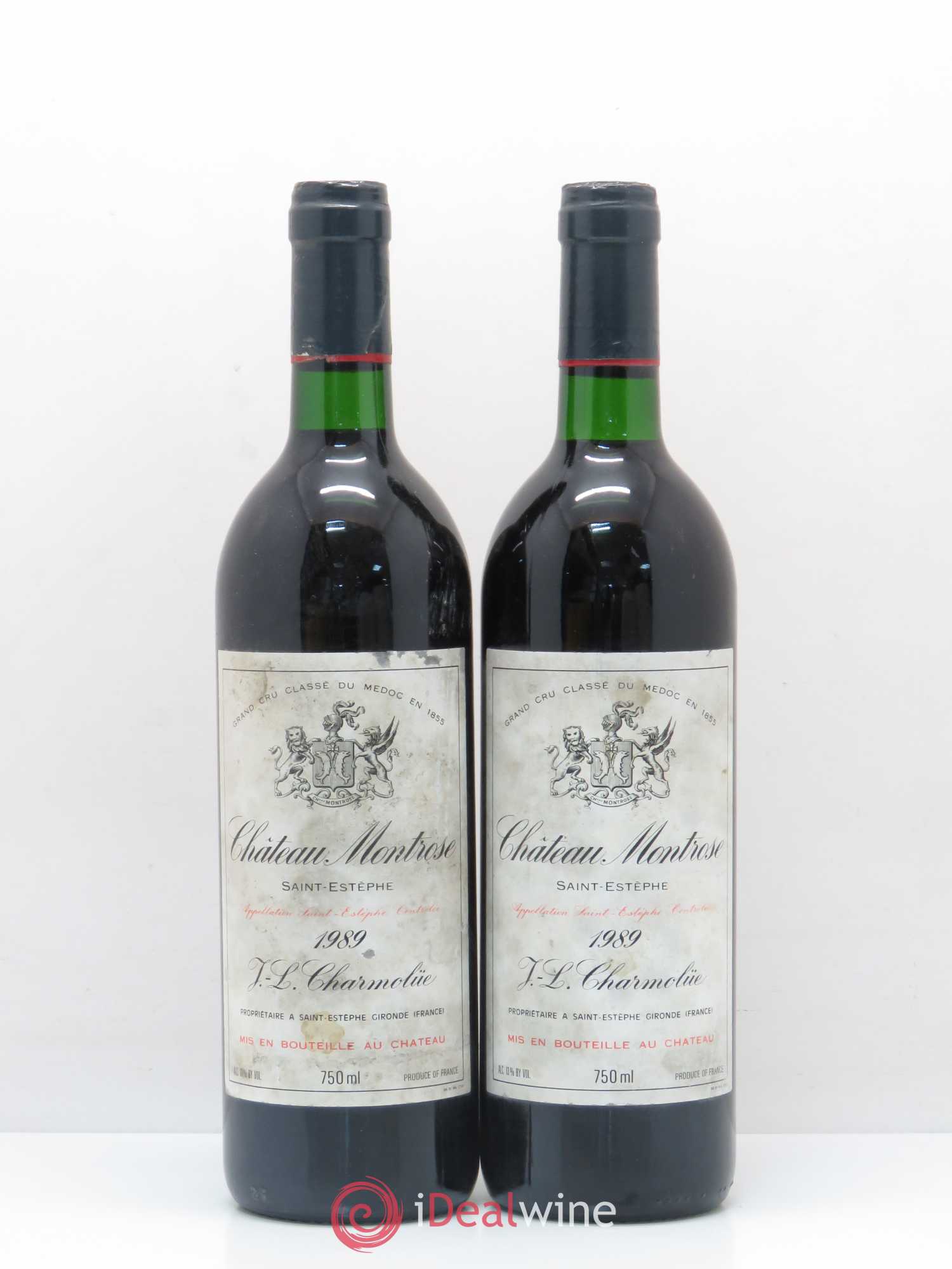 Château Montrose 2ème Grand Cru Classé 1989 - Lot de 2 bouteilles - 0