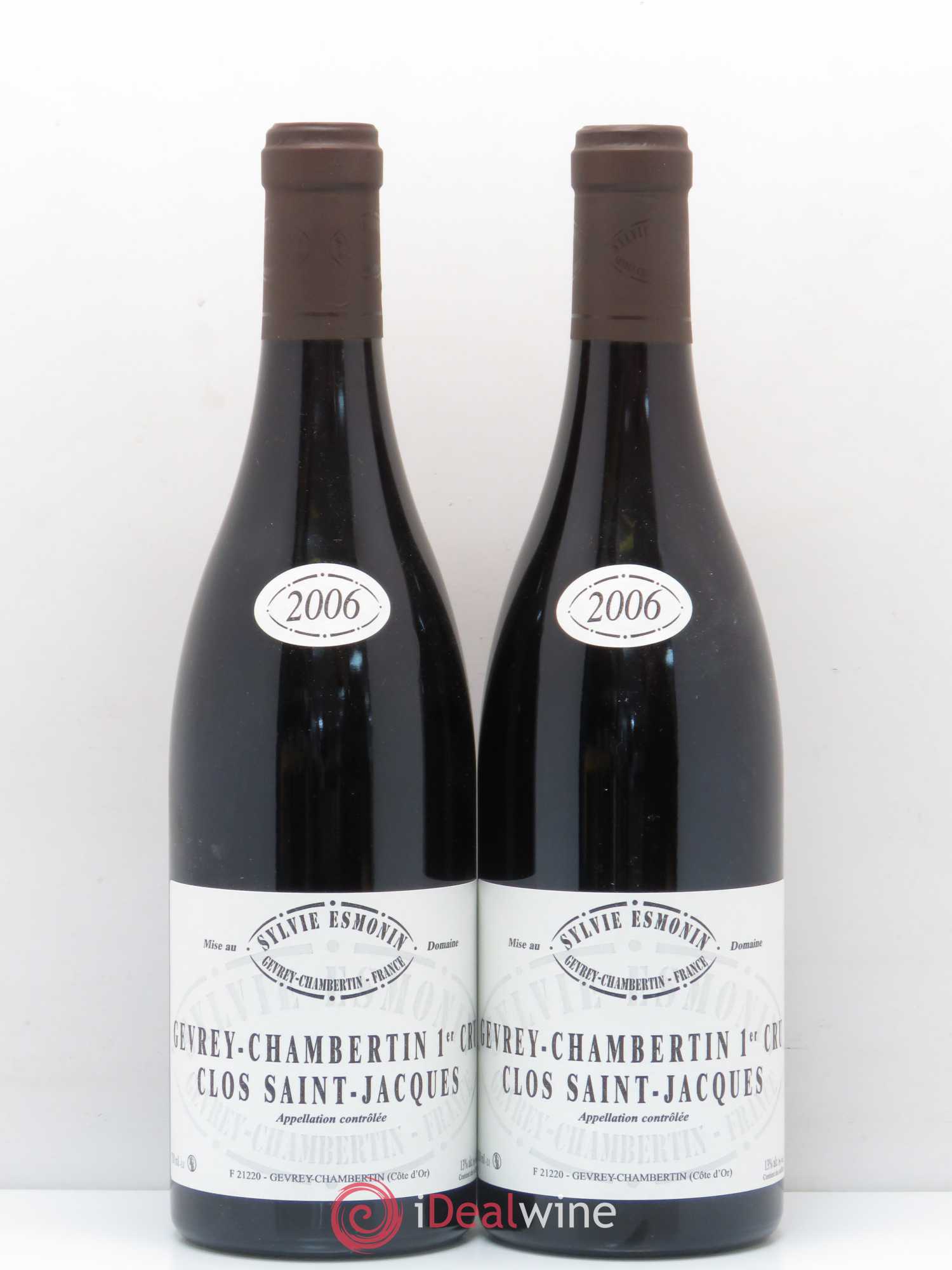 Gevrey-Chambertin 1er Cru Clos Saint Jacques Sylvie Esmonin 2006 - Lot de 2 bouteilles - 0