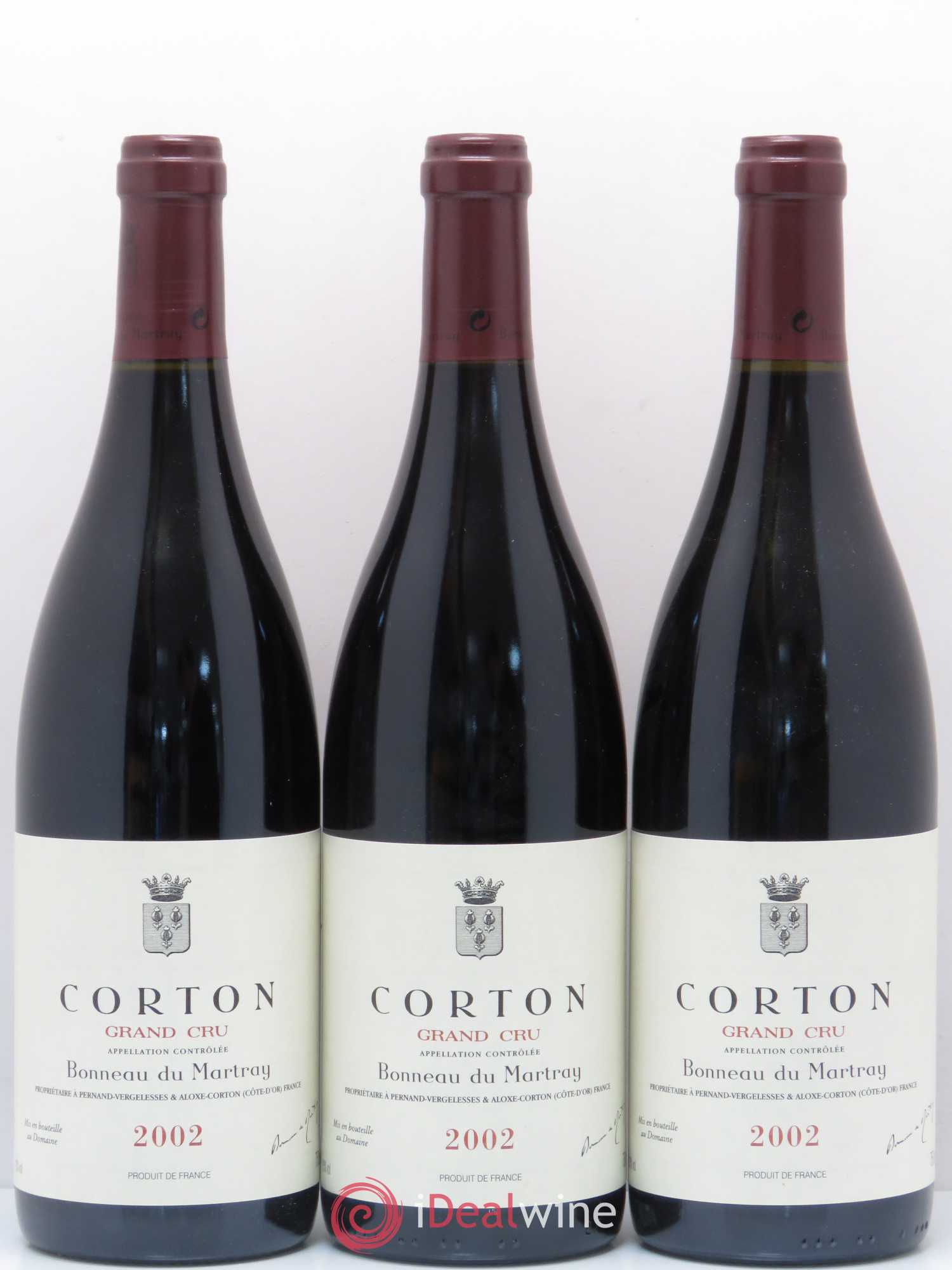 Corton Grand Cru Bonneau du Martray (Domaine) 2002 - Lot de 3 bouteilles - 0