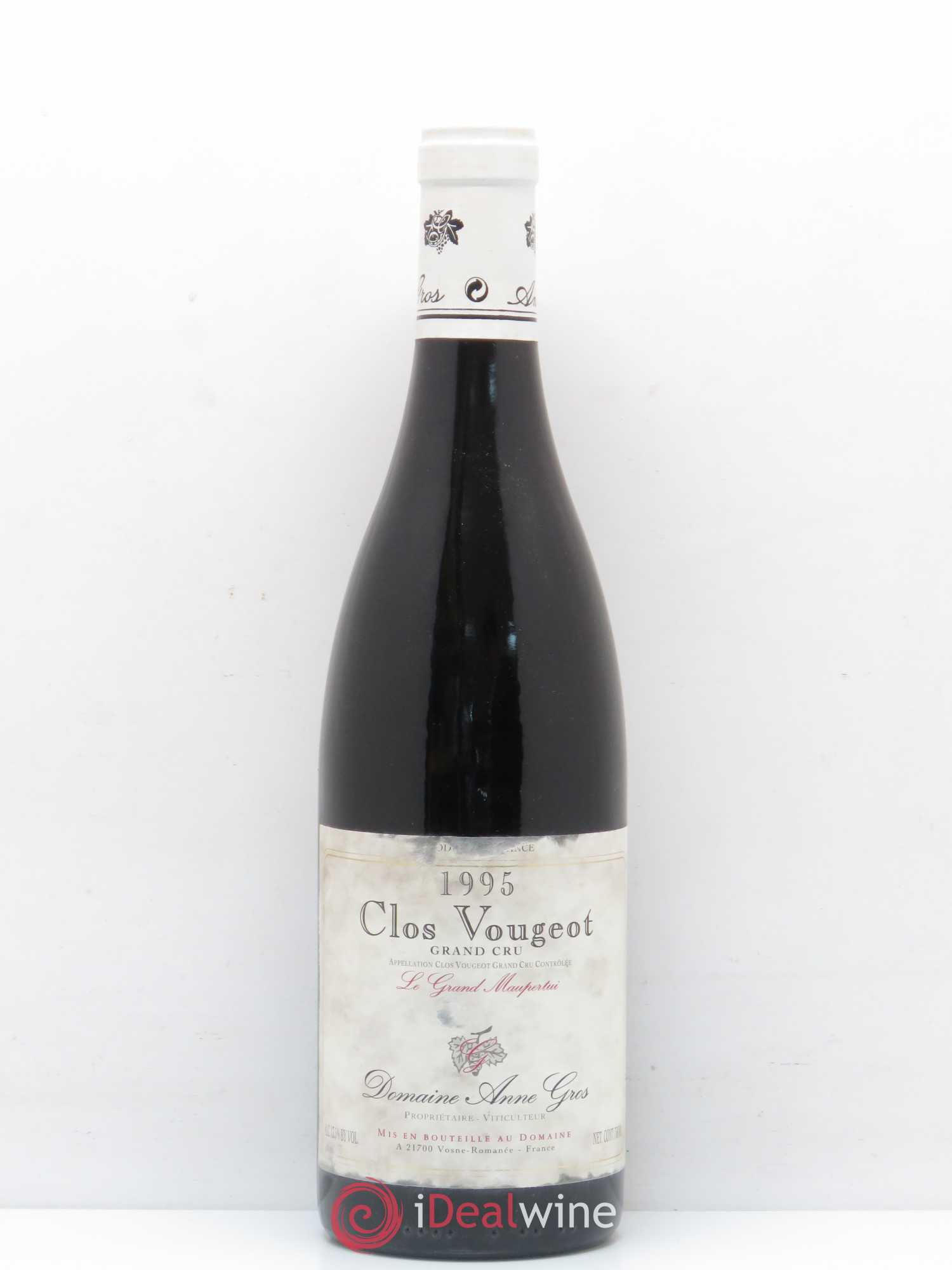 Clos de Vougeot Grand Cru Le Grand Maupertui Anne Gros 1995 - Lot de 1 bouteille - 0