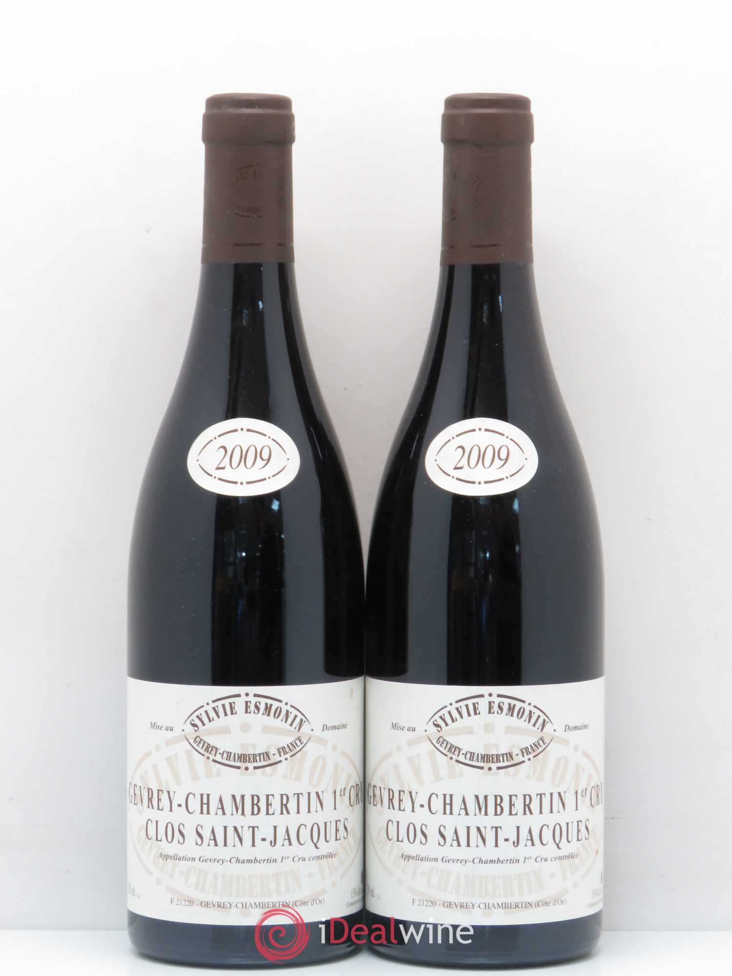 Gevrey-Chambertin 1er Cru Clos Saint Jacques Sylvie Esmonin 2009 - Lot de 2 bouteilles - 0