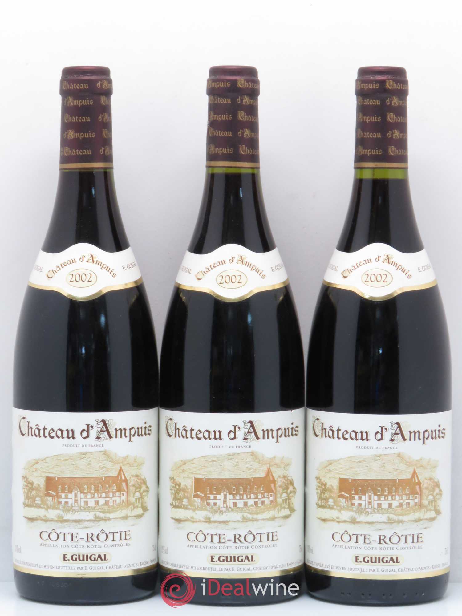 Côte-Rôtie Château d'Ampuis Guigal 2002 - Lot de 3 bouteilles - 0