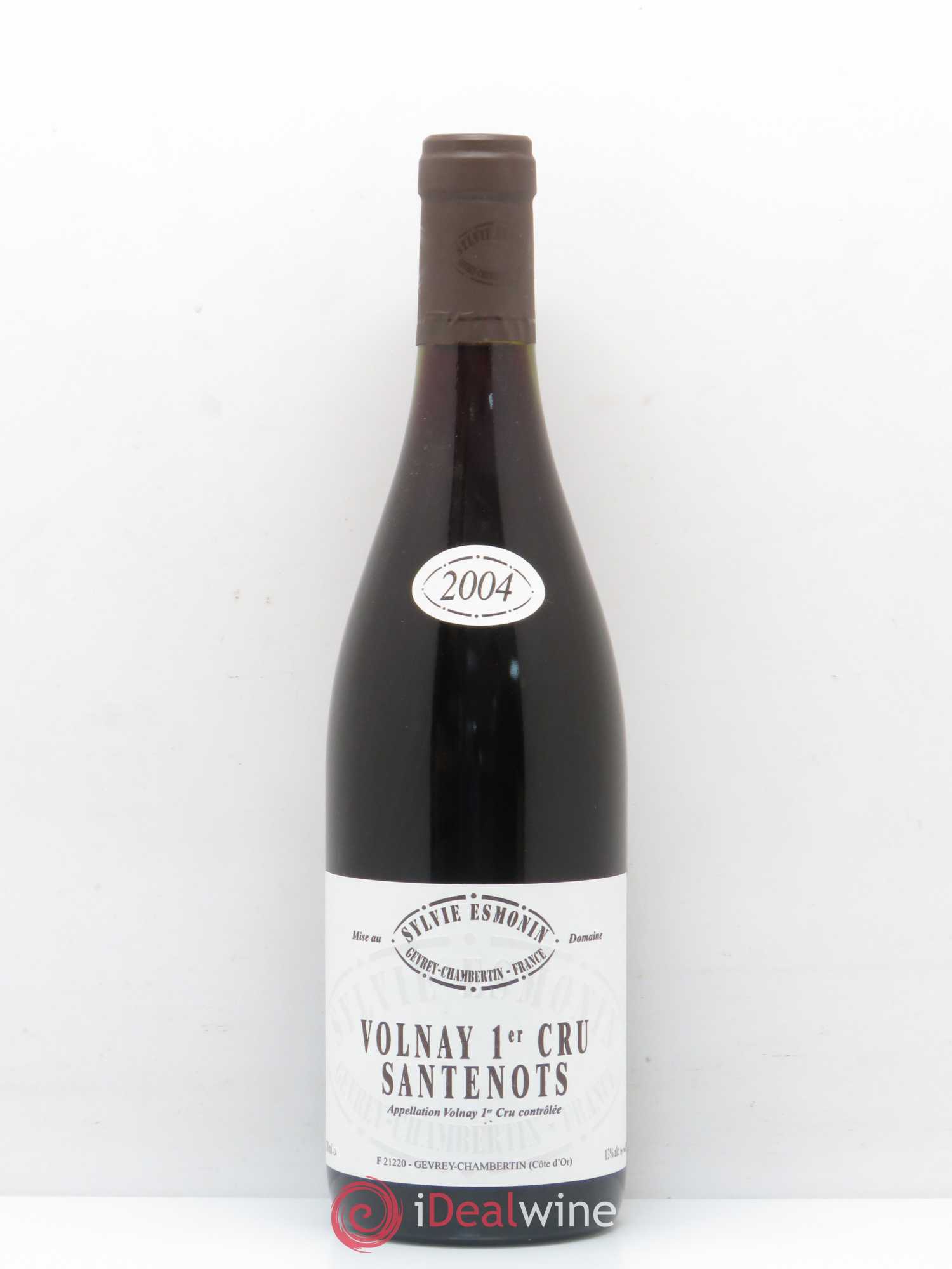 Volnay 1er Cru Santenots Sylvie Esmonin 2004 - Lot de 1 bouteille - 0