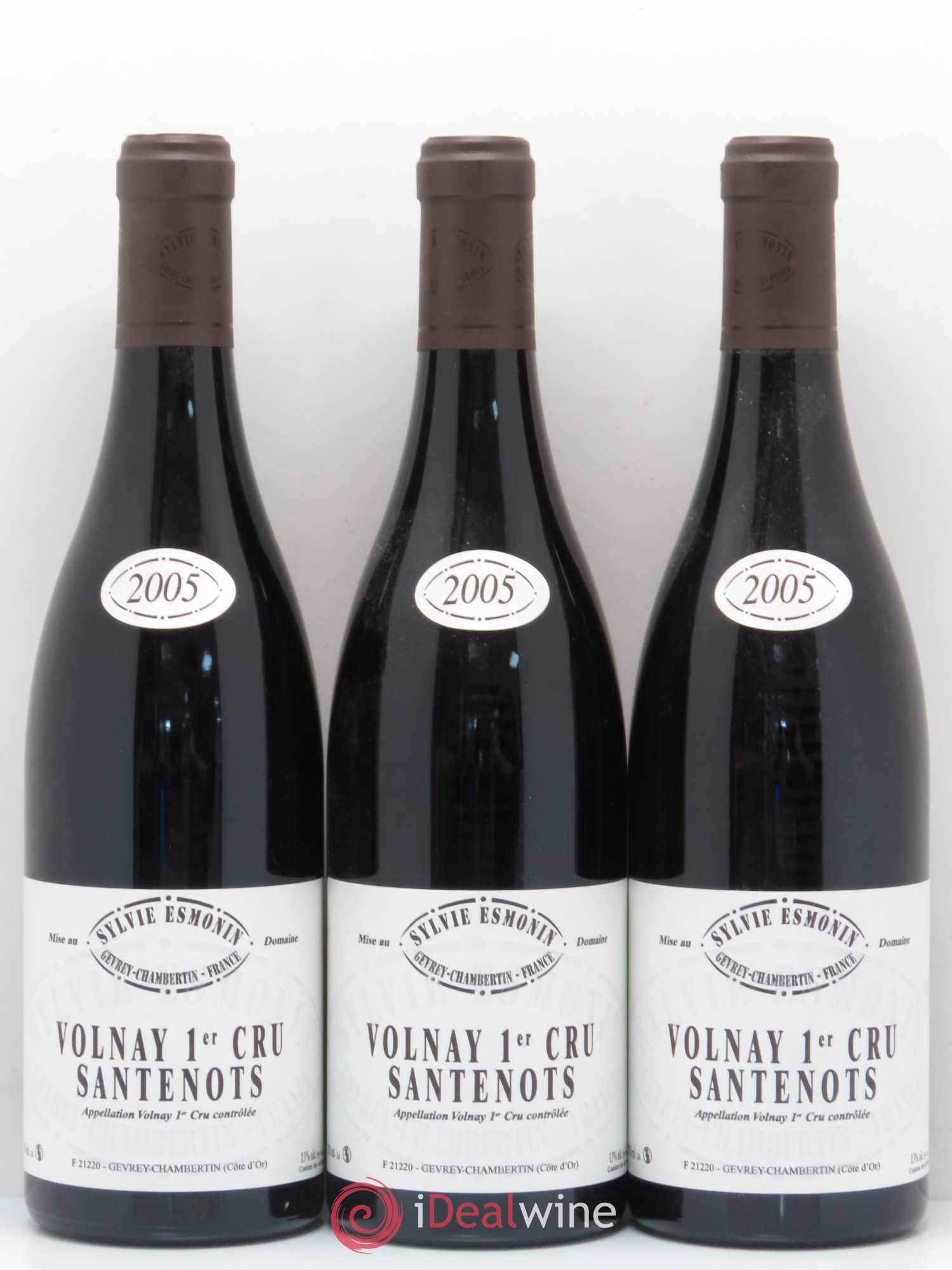 Volnay 1er Cru Santenots Sylvie Esmonin 2005 - Lotto di 3 bottiglie - 0