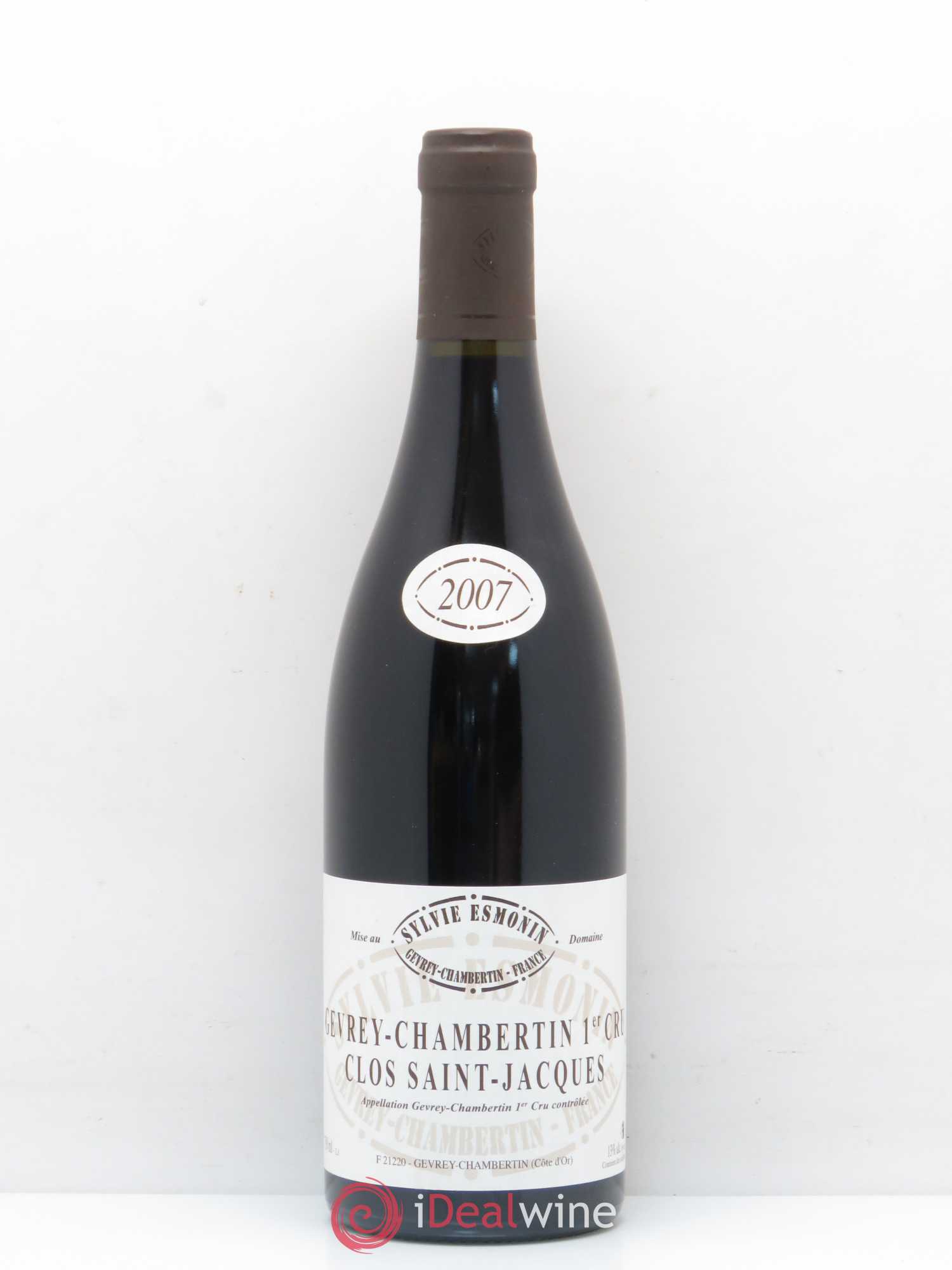 Gevrey-Chambertin 1er Cru Clos Saint Jacques Sylvie Esmonin 2007 - Lot de 1 bouteille - 0