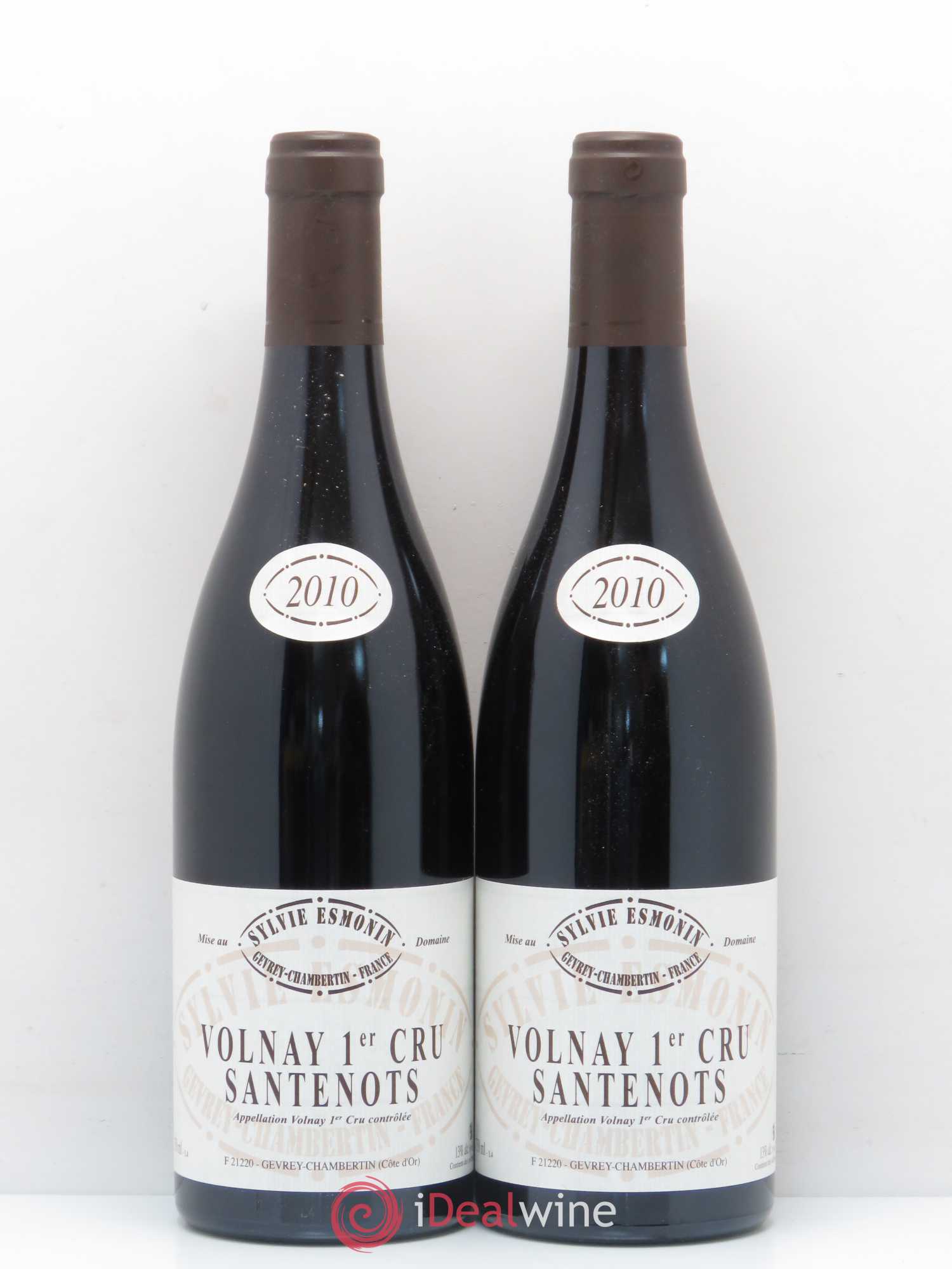Volnay 1er Cru Santenots Sylvie Esmonin 2010 - Lot de 2 bouteilles - 0