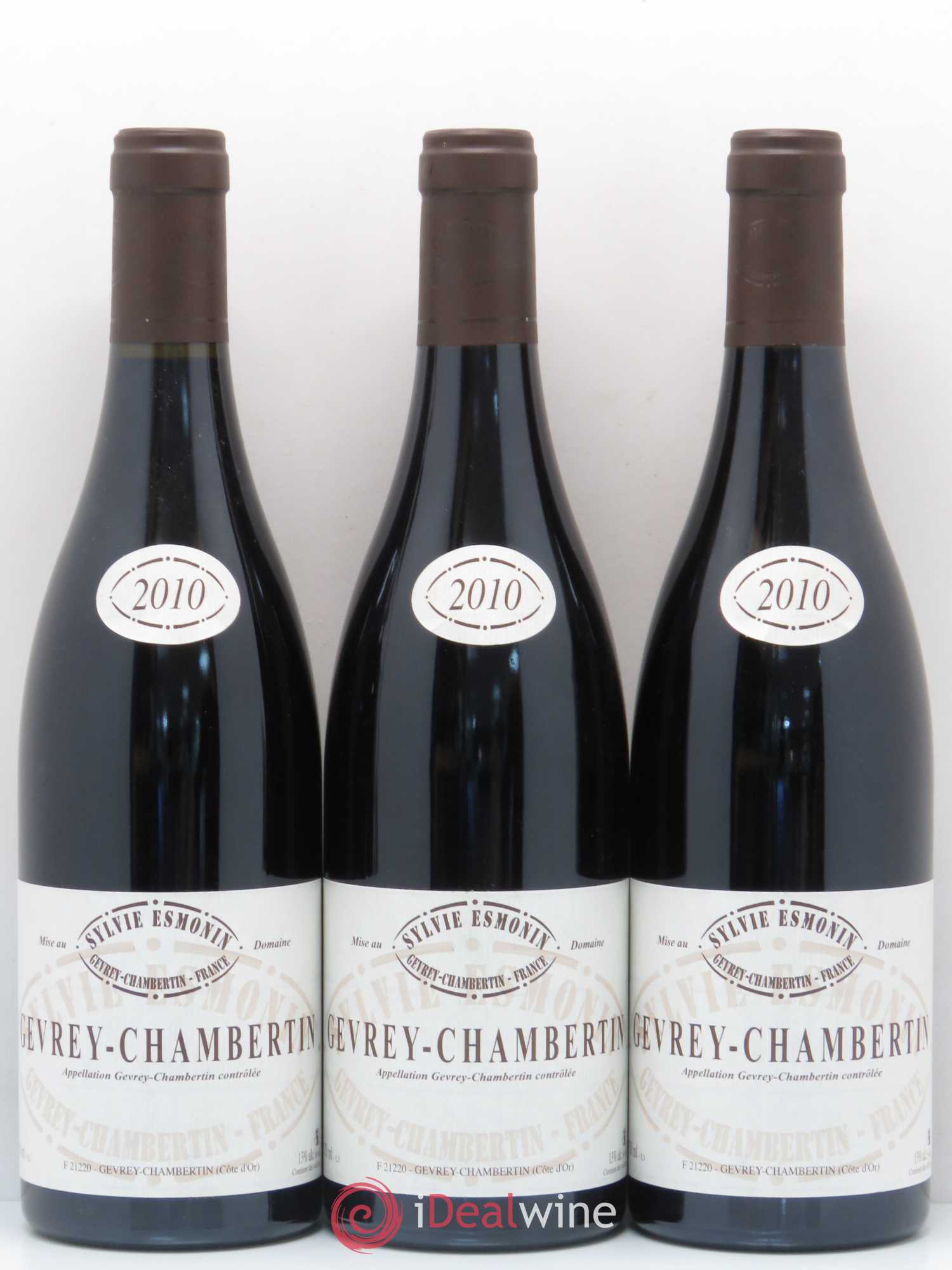 Gevrey-Chambertin Sylvie Esmonin 2010 - Lot de 3 bouteilles - 0