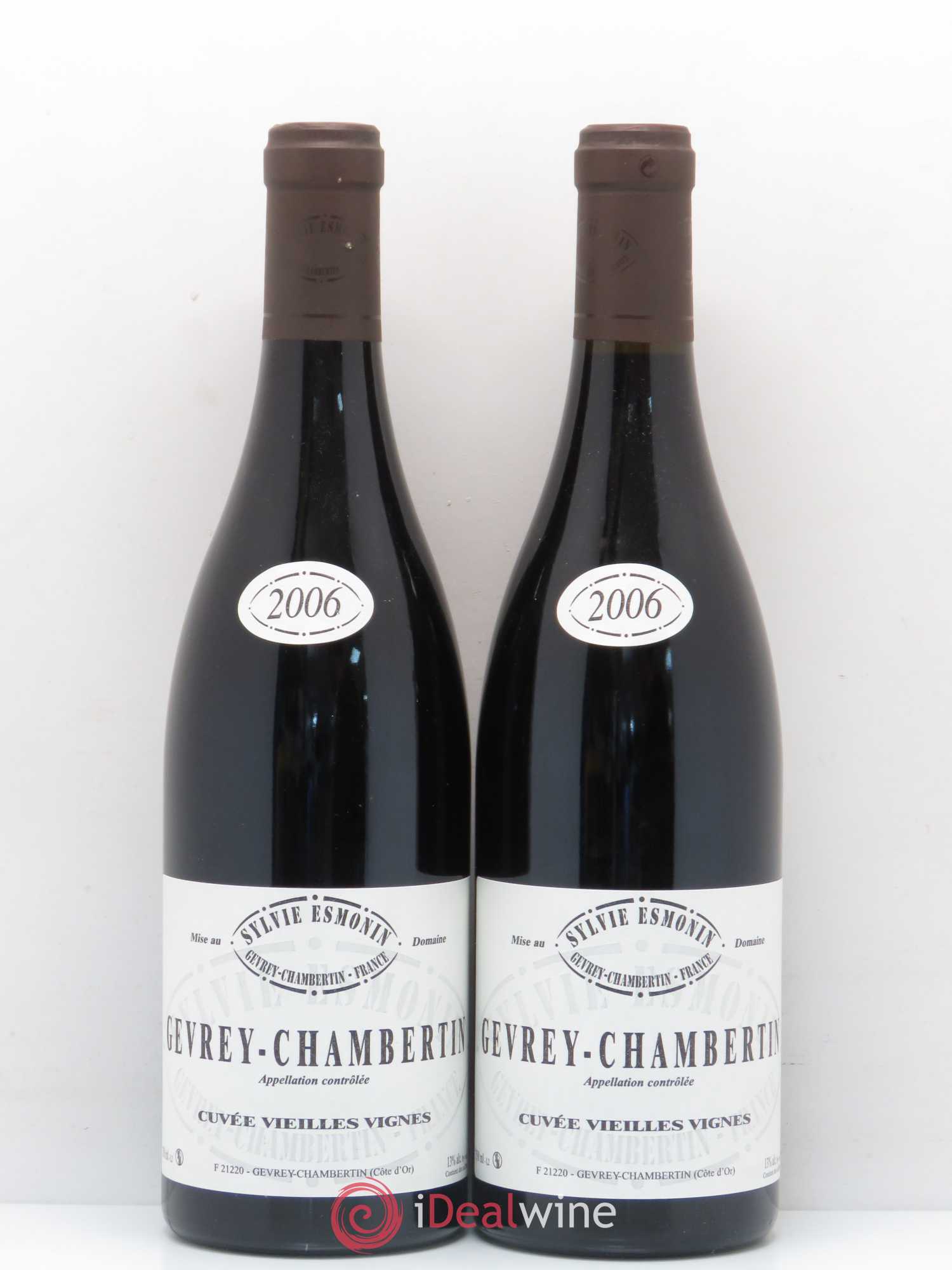 Gevrey-Chambertin Vieilles Vignes Sylvie Esmonin 2006 - Lot de 2 bouteilles - 0