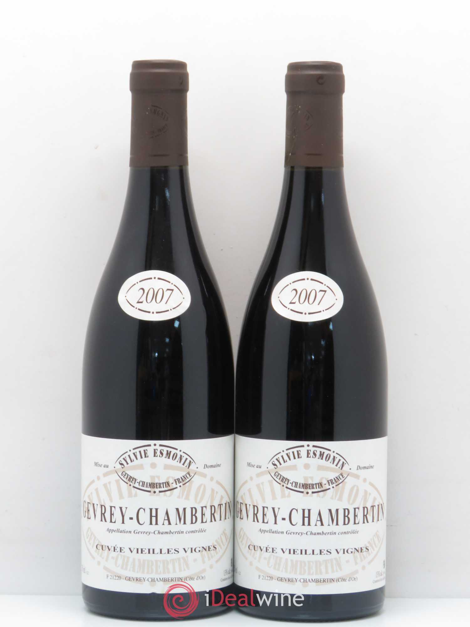 Gevrey-Chambertin Vieilles Vignes Sylvie Esmonin 2007 - Lot de 2 bouteilles - 0