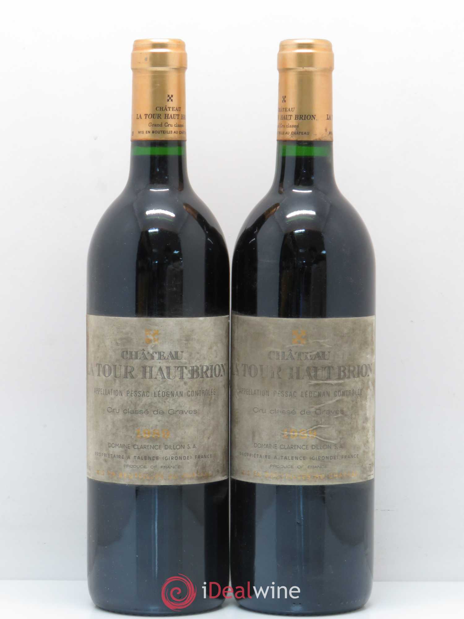 Château la Tour Haut-Brion Cru Classé de Graves 1989 - Lot de 2 bouteilles - 0