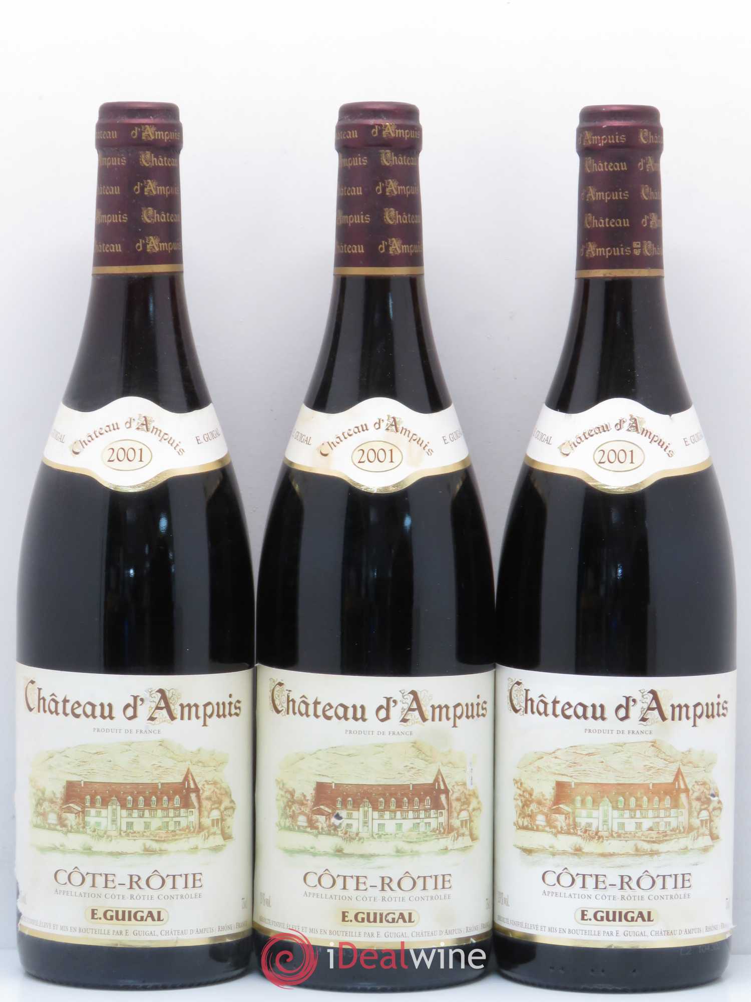 Côte-Rôtie Château d'Ampuis Guigal 2001 - Lot de 3 bouteilles - 0