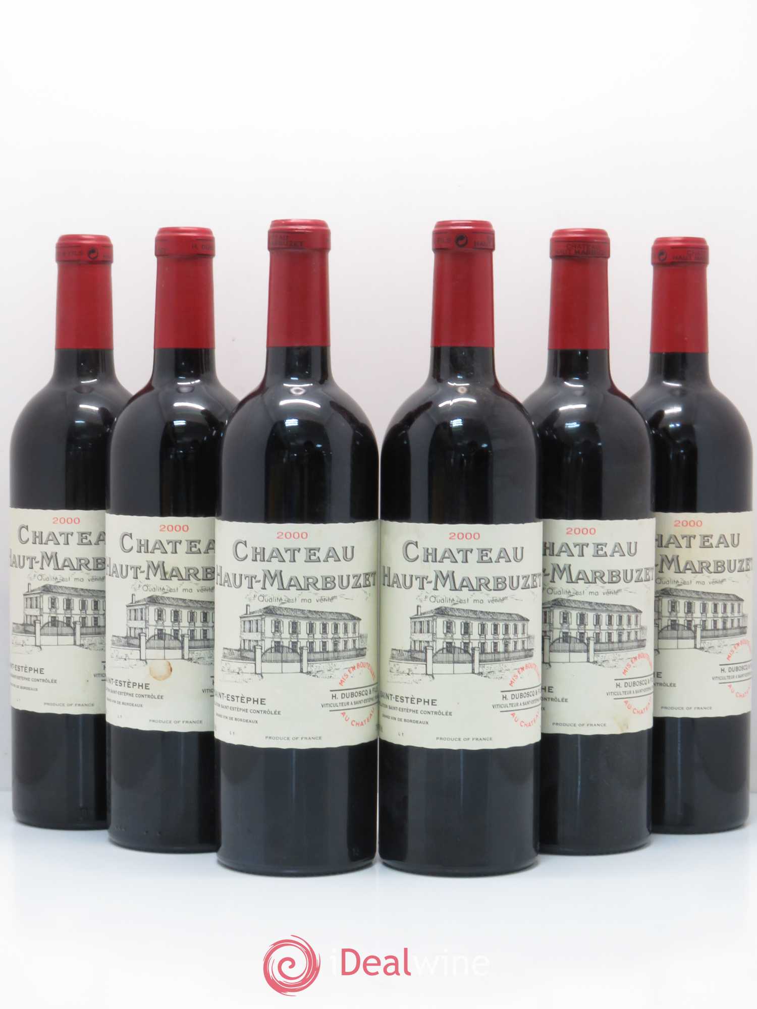 Château Haut Marbuzet 2000 - Lot de 6 bouteilles - 0