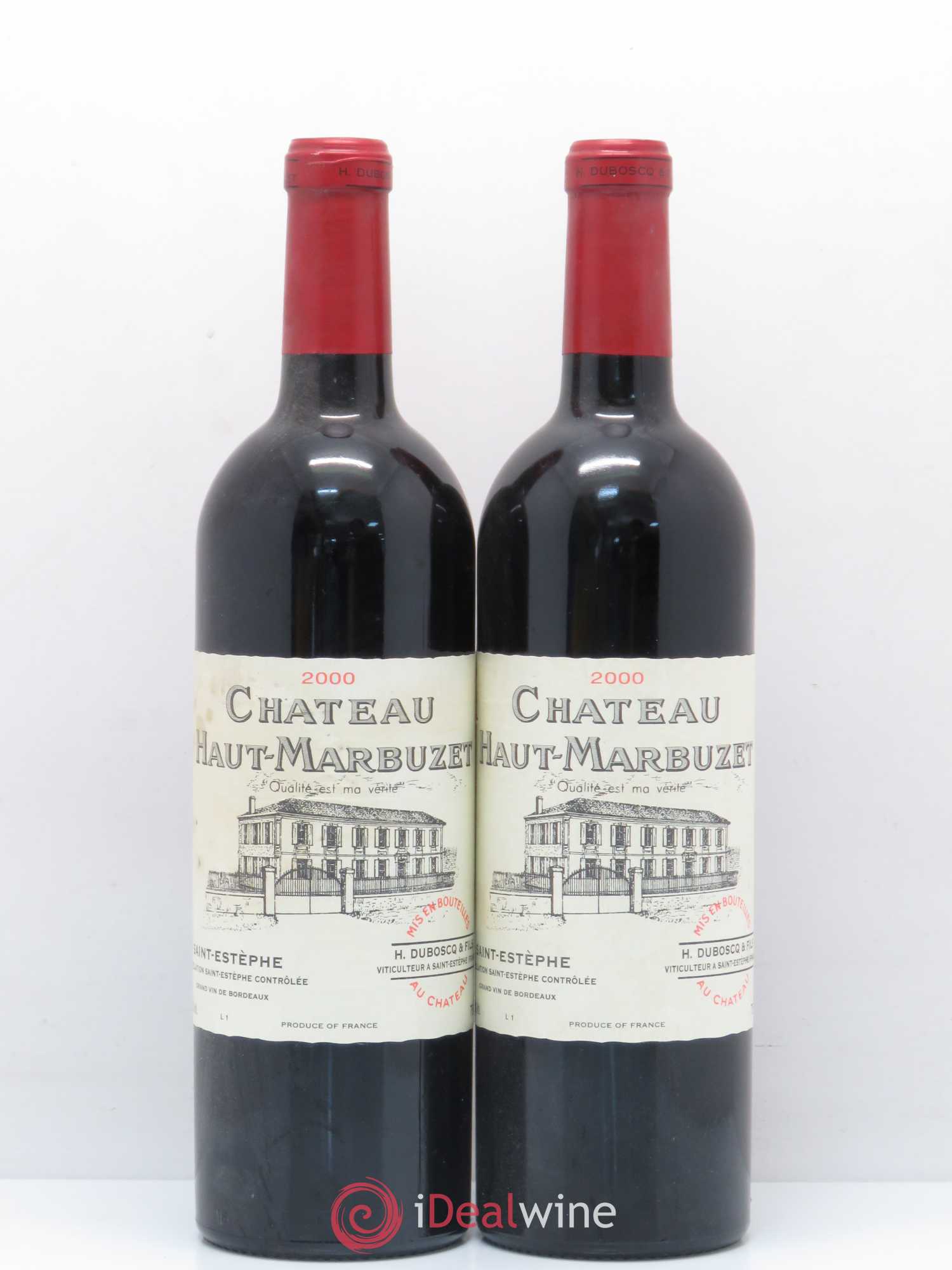 Château Haut Marbuzet 2000 - Lot de 2 bouteilles - 0