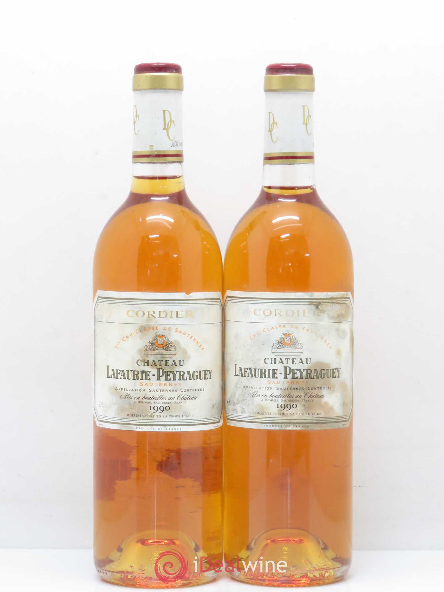 Château Lafaurie-Peyraguey 1er Grand Cru Classé 1990 - Lotto di 2 bottiglie - 0
