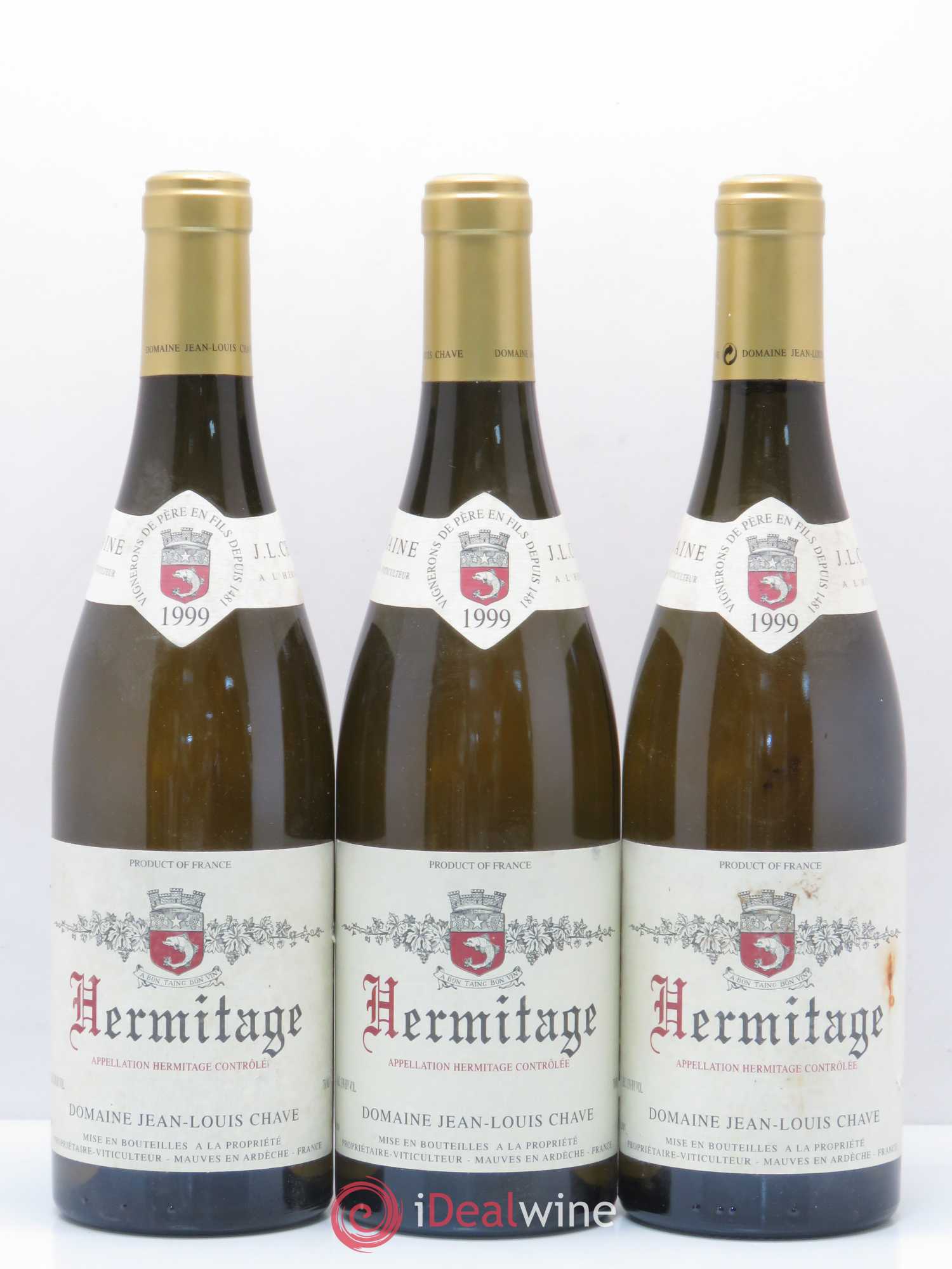Hermitage Jean-Louis Chave 1999 - Lot de 3 bouteilles - 0