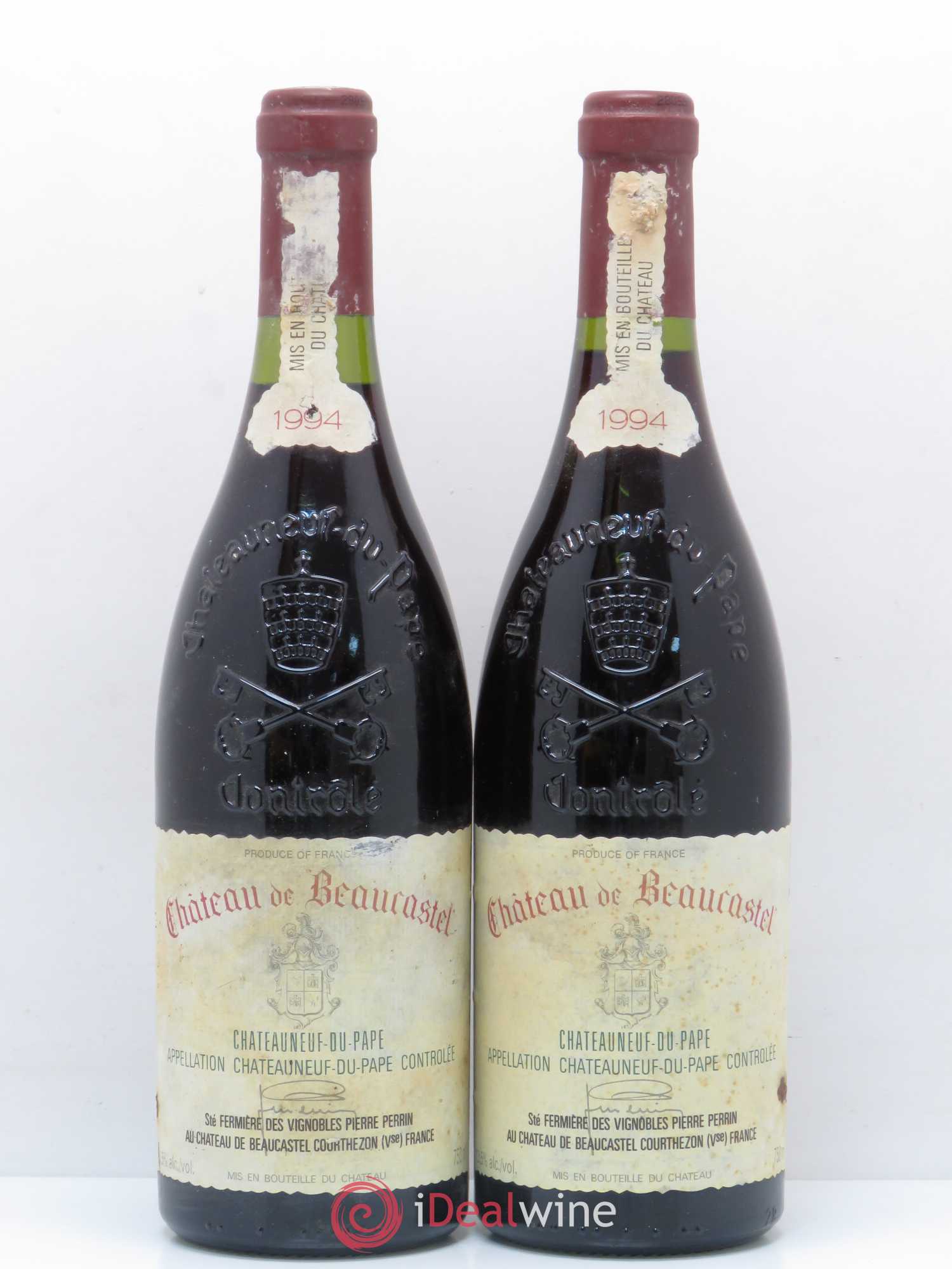 Châteauneuf-du-Pape Château de Beaucastel Famille Perrin 1994 - Lot de 2 bouteilles - 0