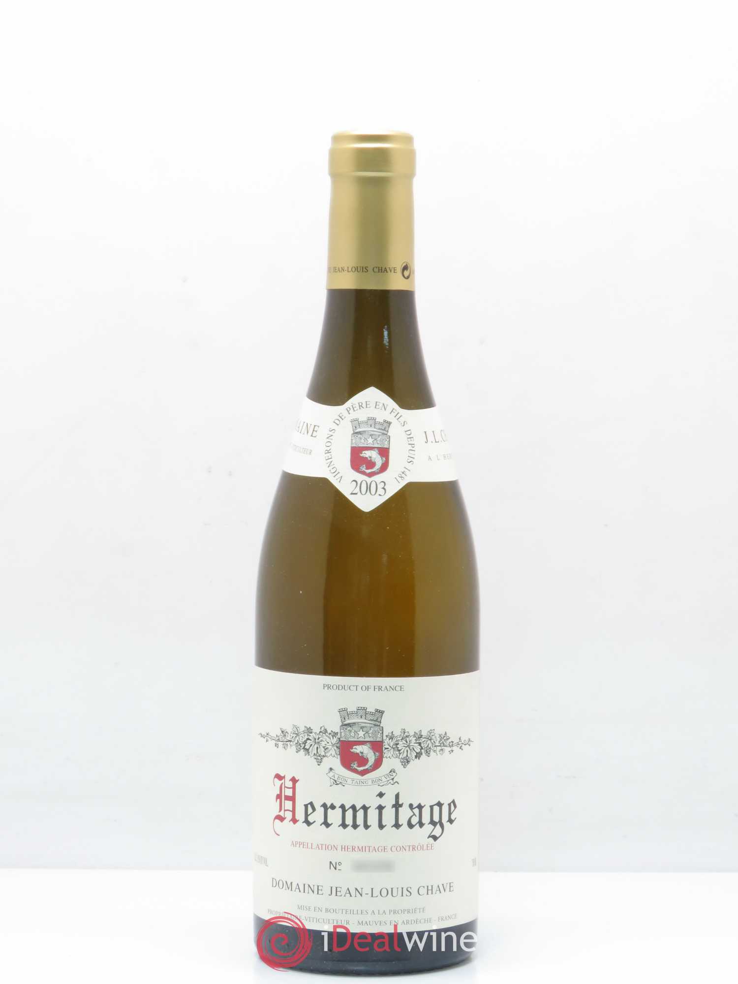 Hermitage Jean-Louis Chave 2003 - Lot de 1 bouteille - 0