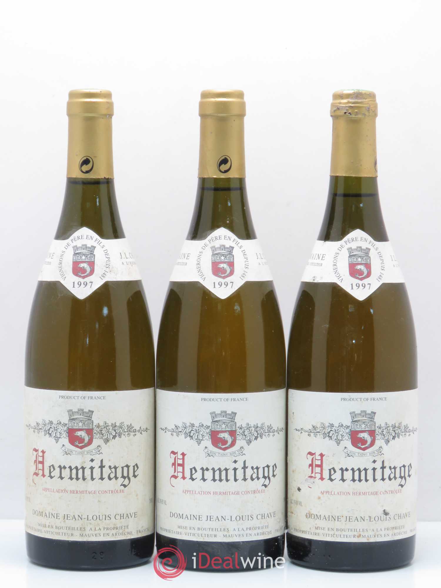 Hermitage Jean-Louis Chave 1997 - Lot de 3 bouteilles - 0