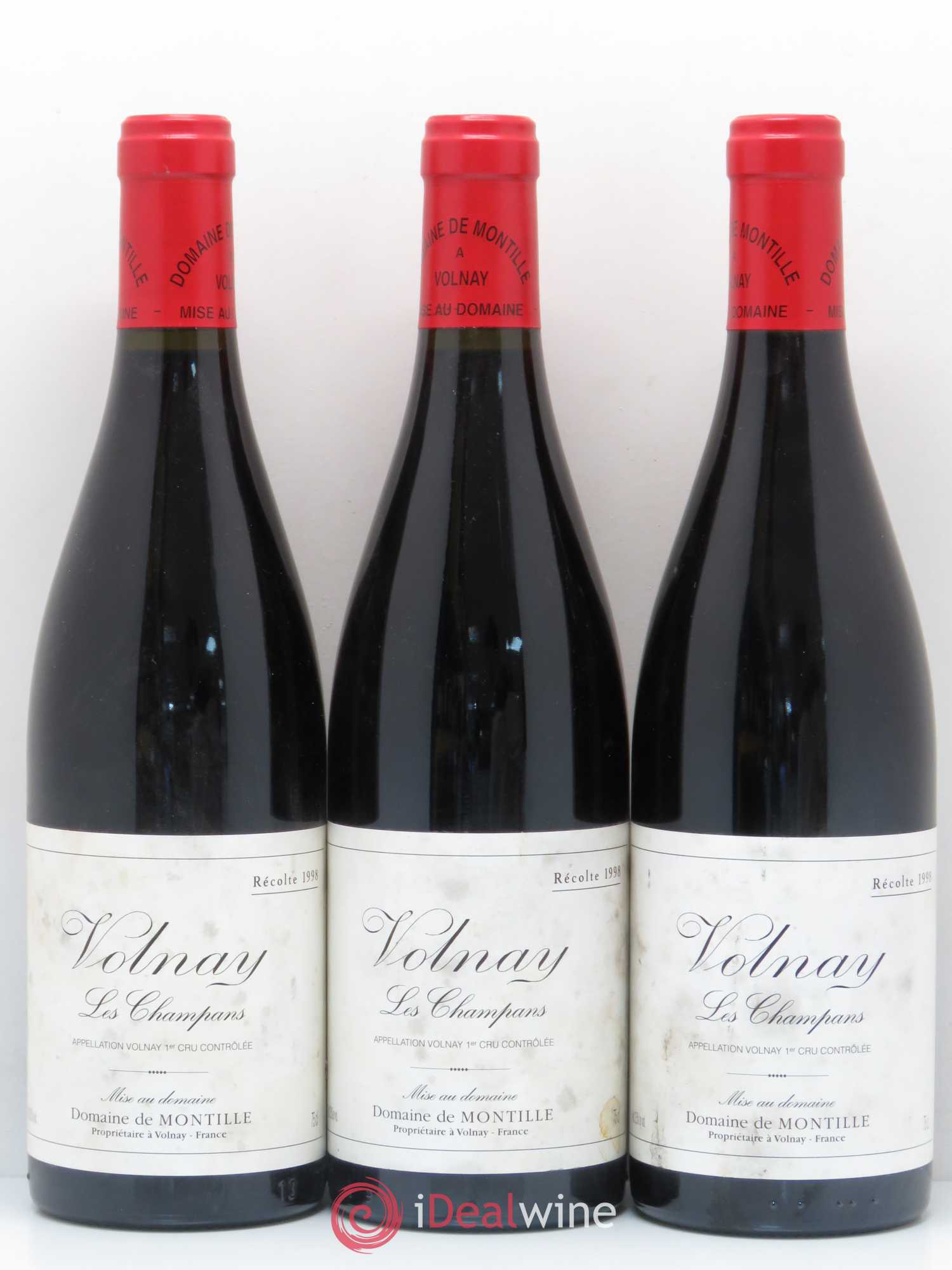 Volnay 1er Cru Les Champans De Montille (Domaine) 1998 - Lot de 3 bouteilles - 0