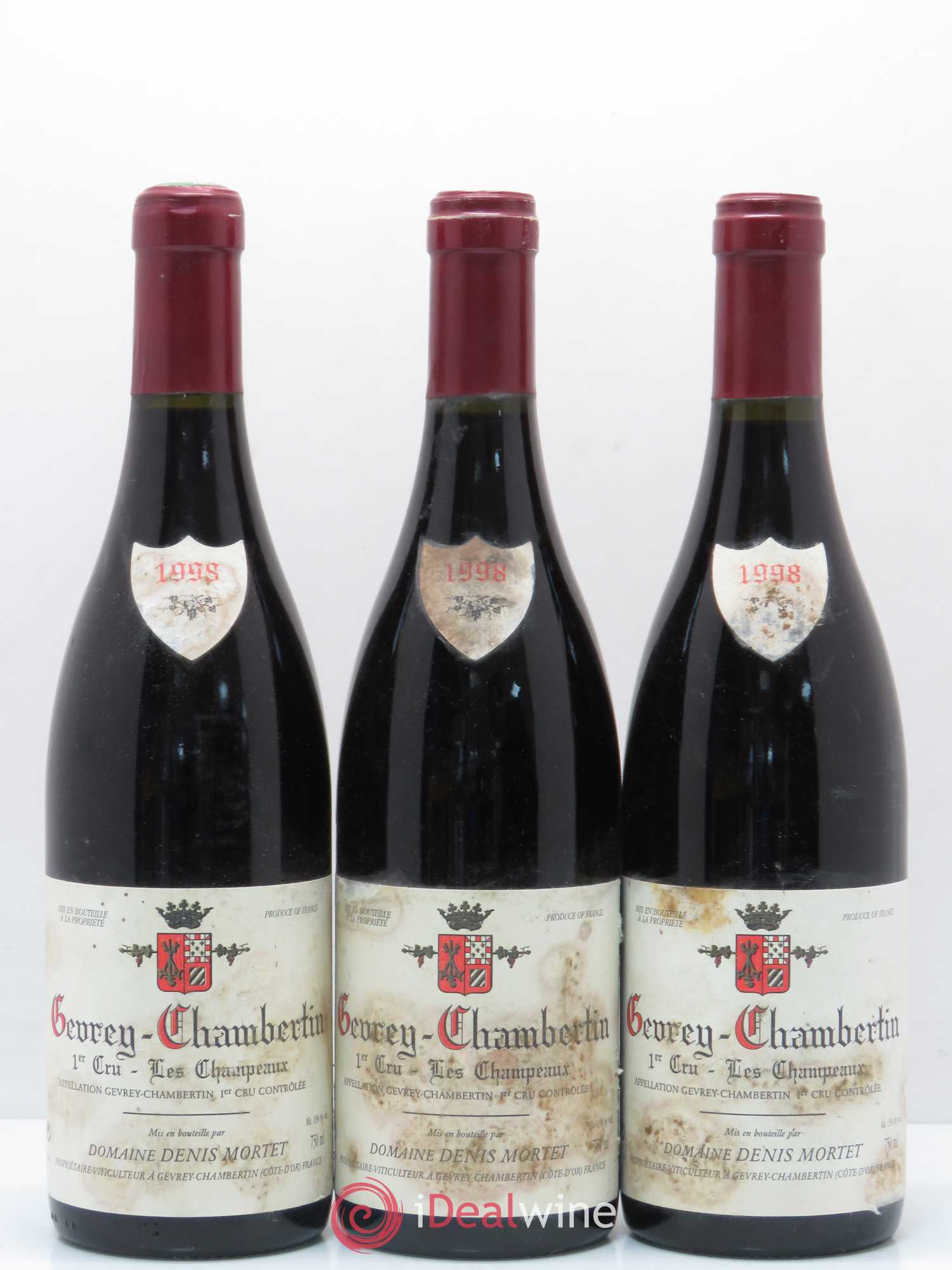 Gevrey-Chambertin 1er Cru Les Champeaux Denis Mortet (Domaine) 1998 - Lot de 3 bouteilles - 0