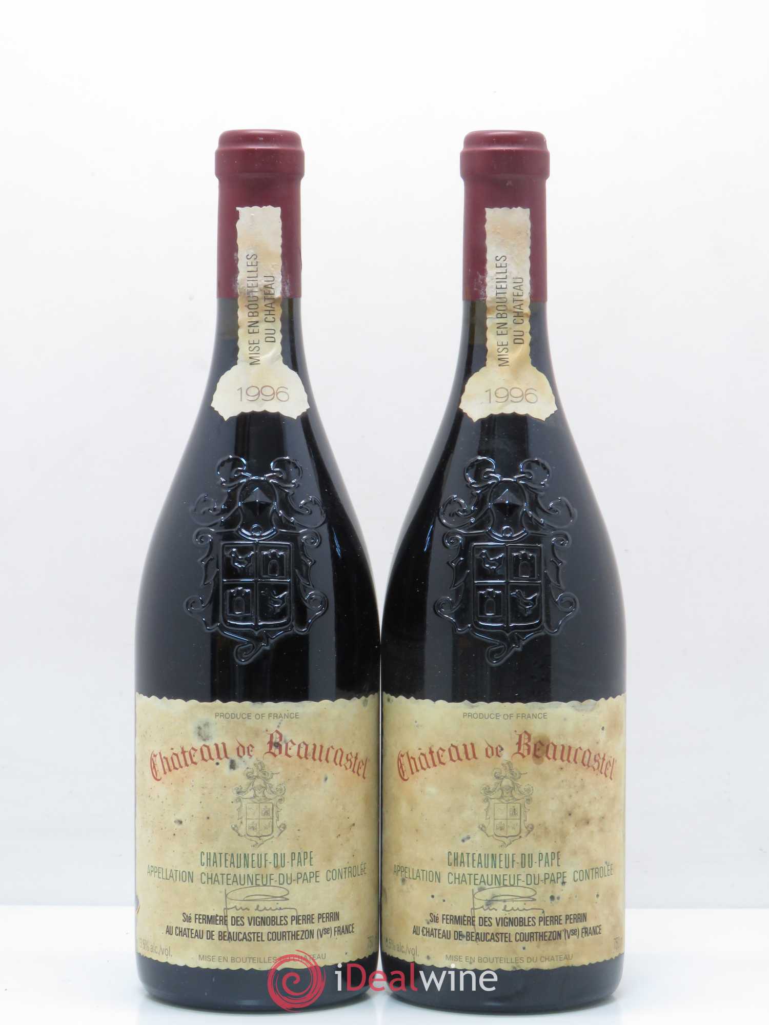 Châteauneuf-du-Pape Château de Beaucastel Famille Perrin 1996 - Lot de 2 bouteilles - 0