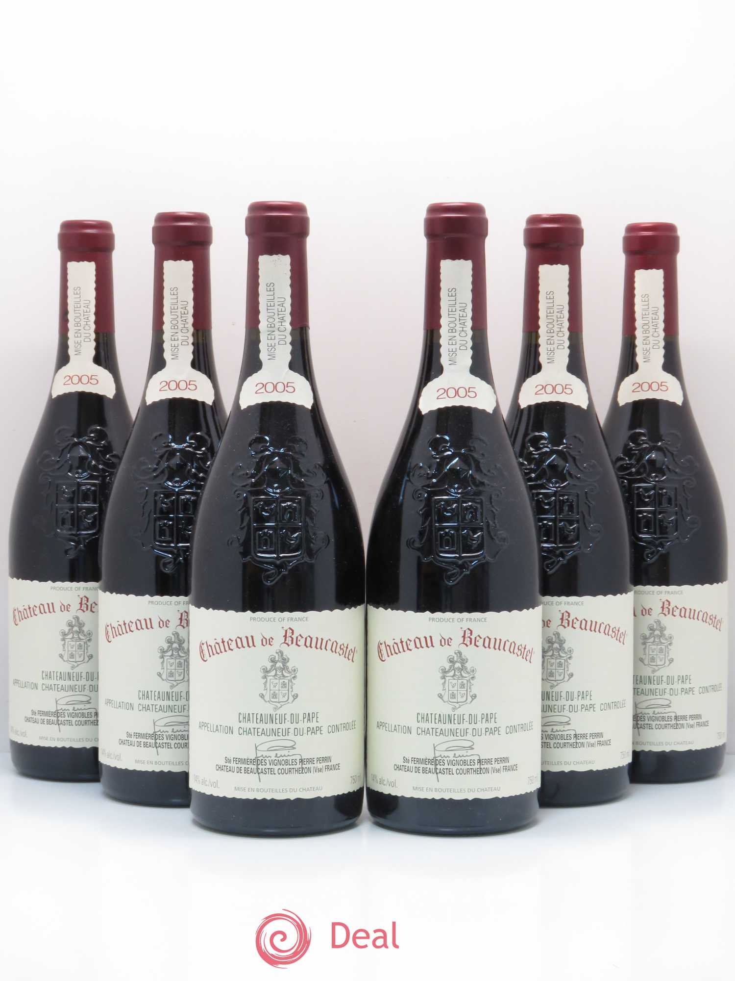 Châteauneuf-du-Pape Château de Beaucastel Pierre Perrin 2005 - Posten von 6 Flaschen - 0