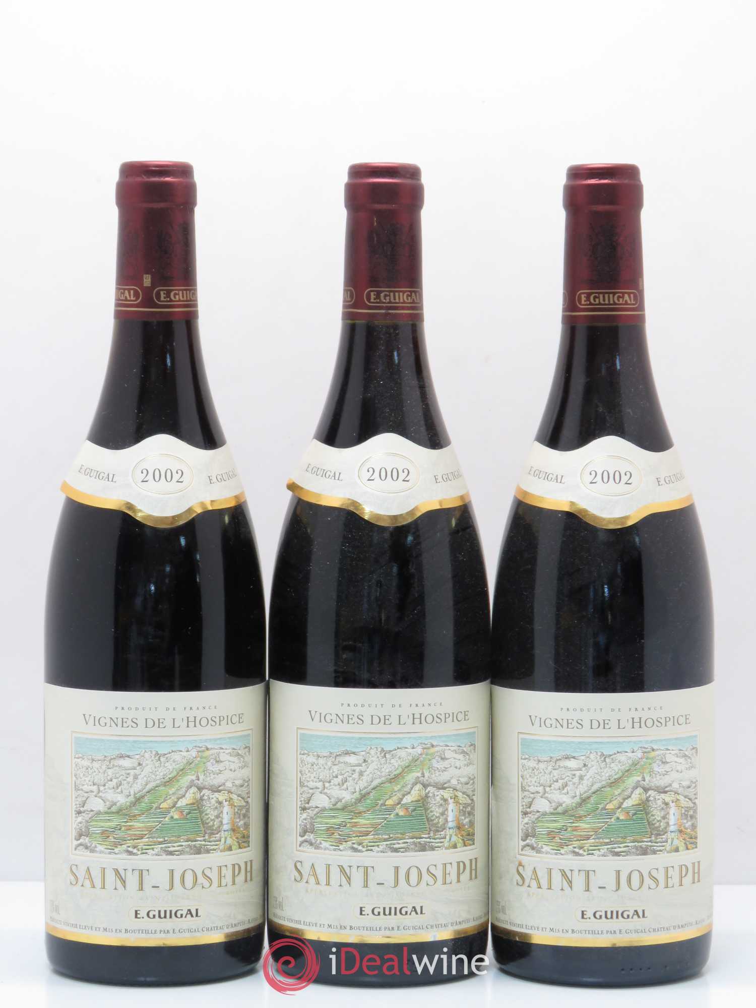 Saint-Joseph Vignes de l'Hospice Guigal 2002 - Lot de 3 bouteilles - 0
