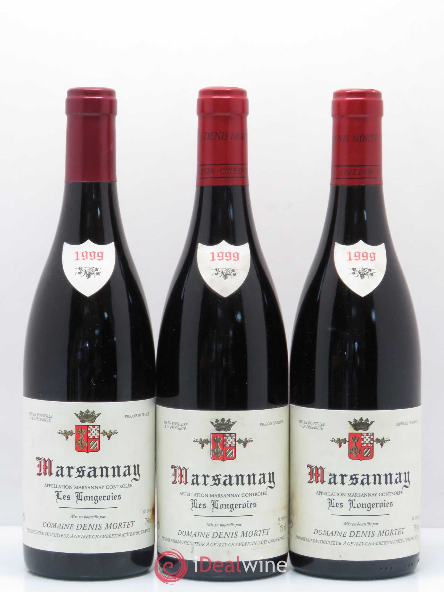 Marsannay Les Longeroies Denis Mortet (Domaine) 1999 - Lot de 3 bouteilles - 0