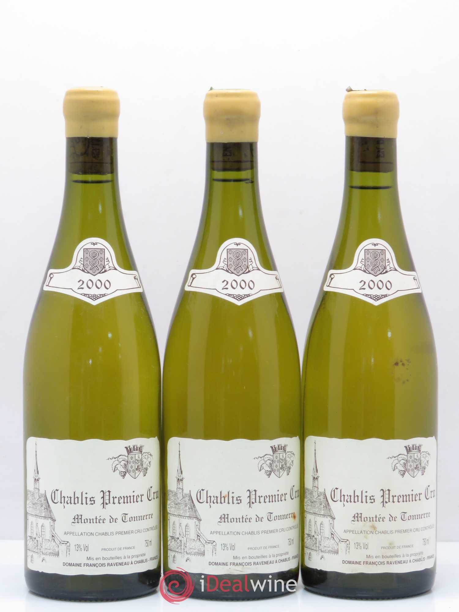 Chablis 1er Cru Montée de Tonnerre Raveneau (Domaine) 2000 - Lot de 3 bouteilles - 0