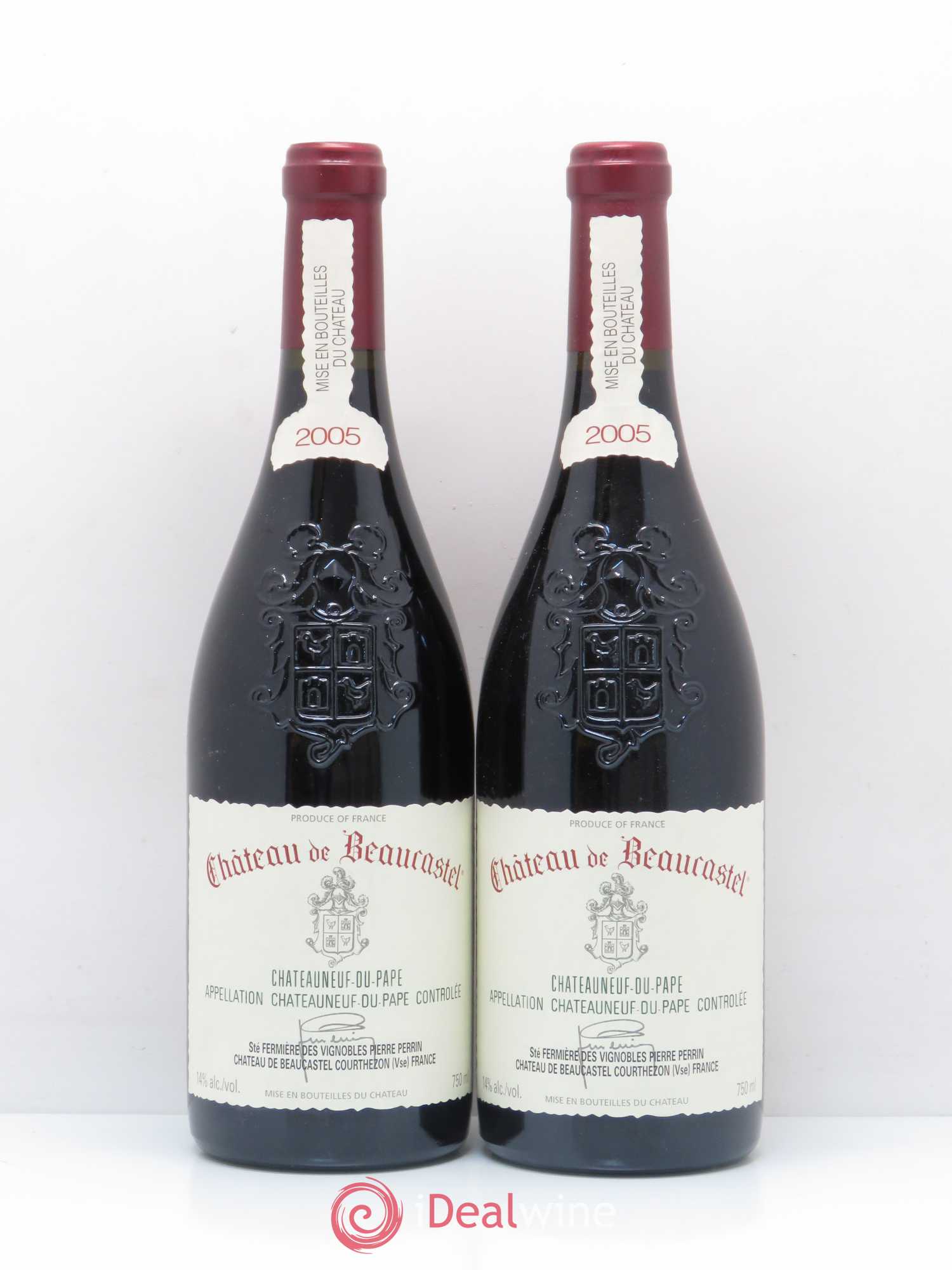 Châteauneuf-du-Pape Château de Beaucastel Pierre Perrin 2005 - Posten von 2 Flaschen - 0
