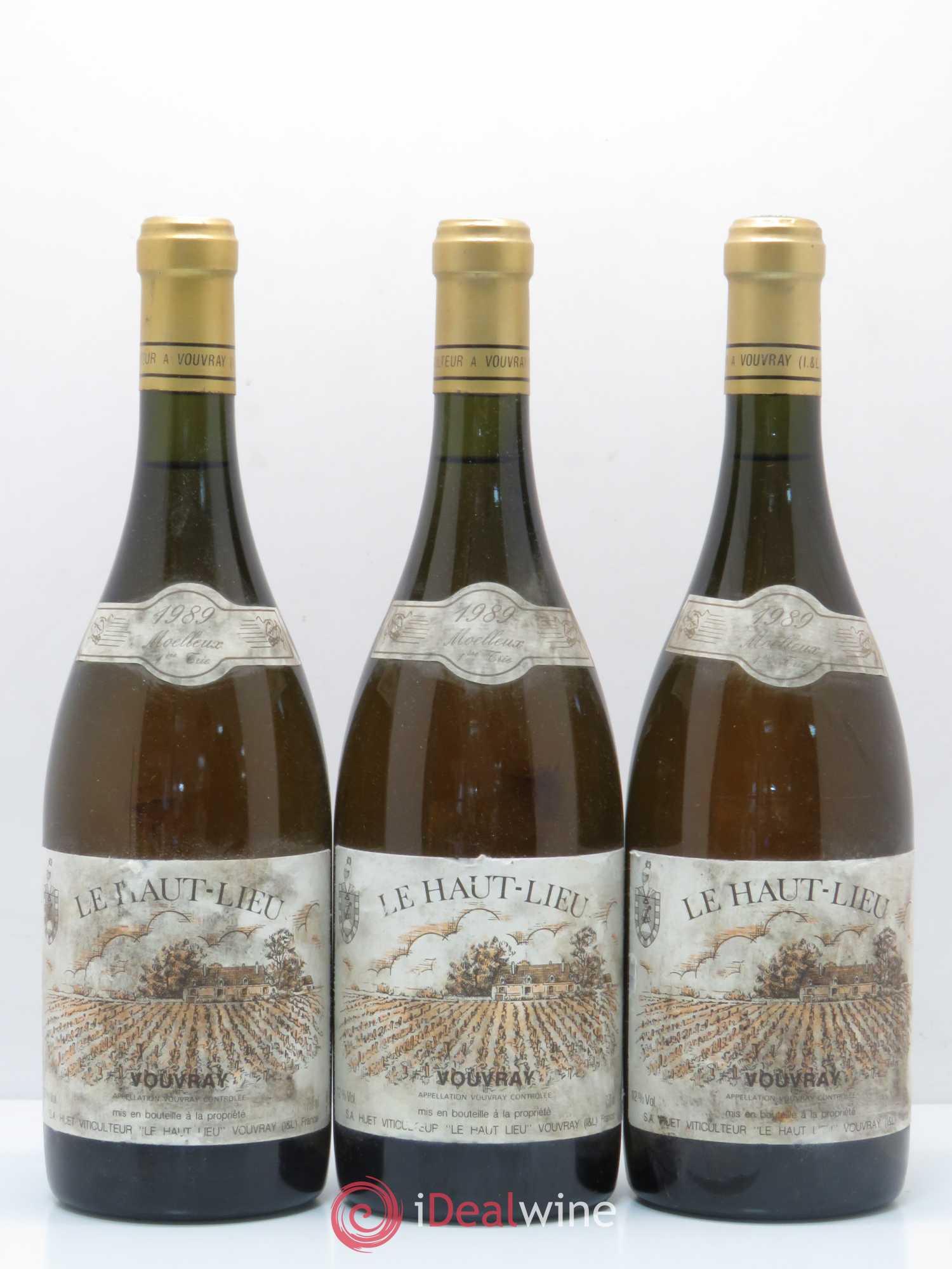Vouvray Le Haut-Lieu Moelleux 1ère Trie Domaine Huet 1989 - Lotto di 3 bottiglie - 0