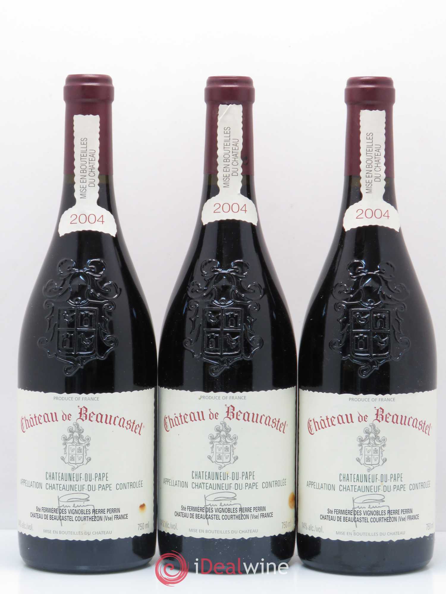 Châteauneuf-du-Pape Château de Beaucastel Famille Perrin 2004 - Lot de 6 bouteilles - 1