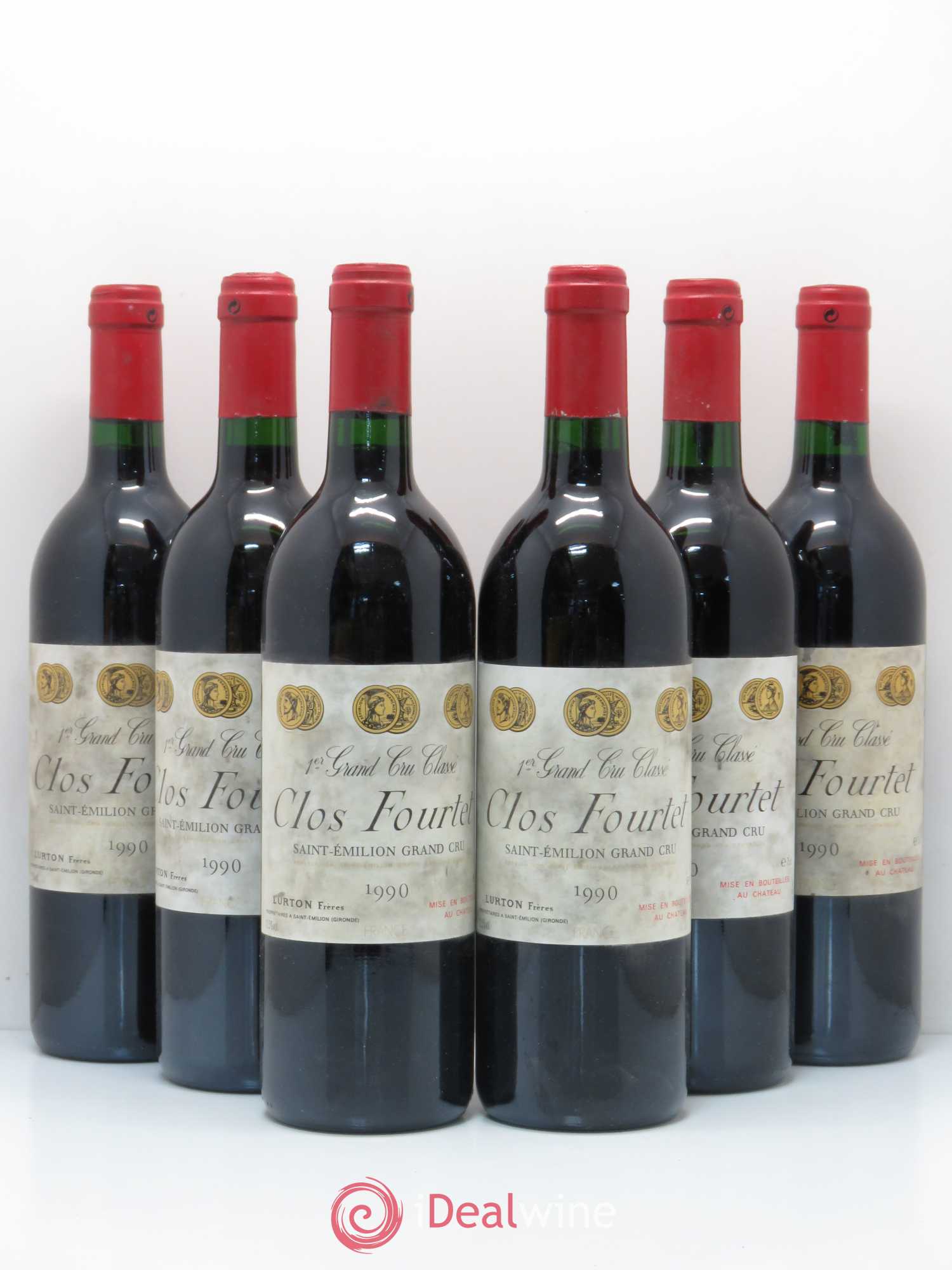 Clos Fourtet 1er Grand Cru Classé B 1990 - Lot de 6 bouteilles - 0
