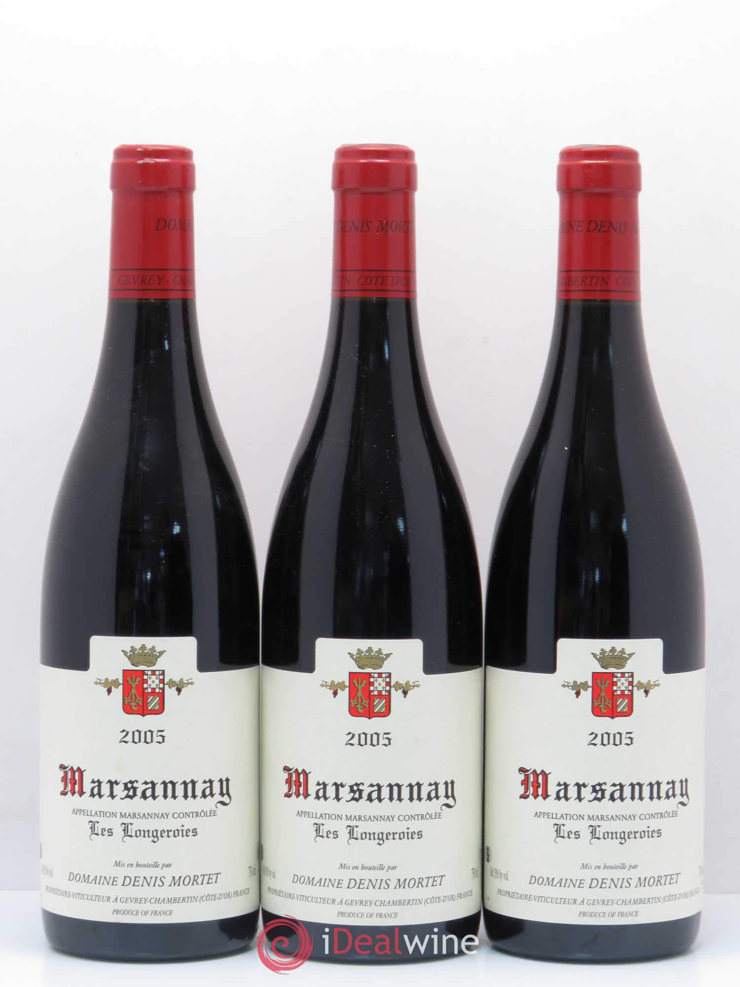 Marsannay Les Longeroies Denis Mortet (Domaine) 2005 - Lot de 3 bouteilles - 0